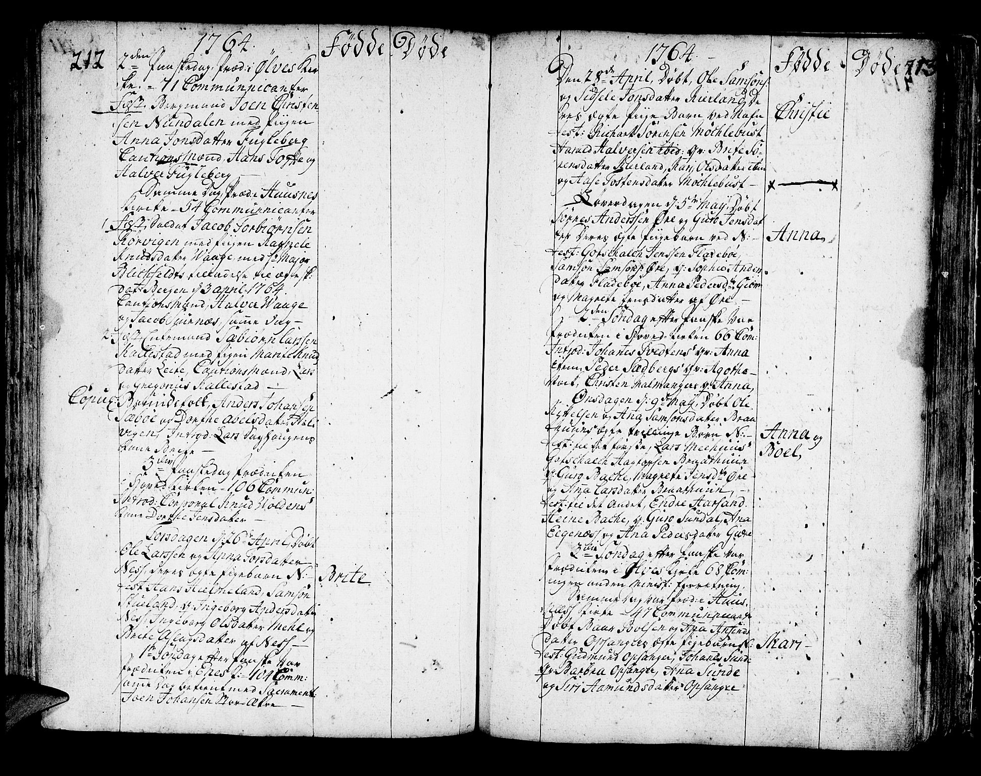 Kvinnherad sokneprestembete, AV/SAB-A-76401/H/Haa: Ministerialbok nr. A 3, 1754-1777, s. 212-213