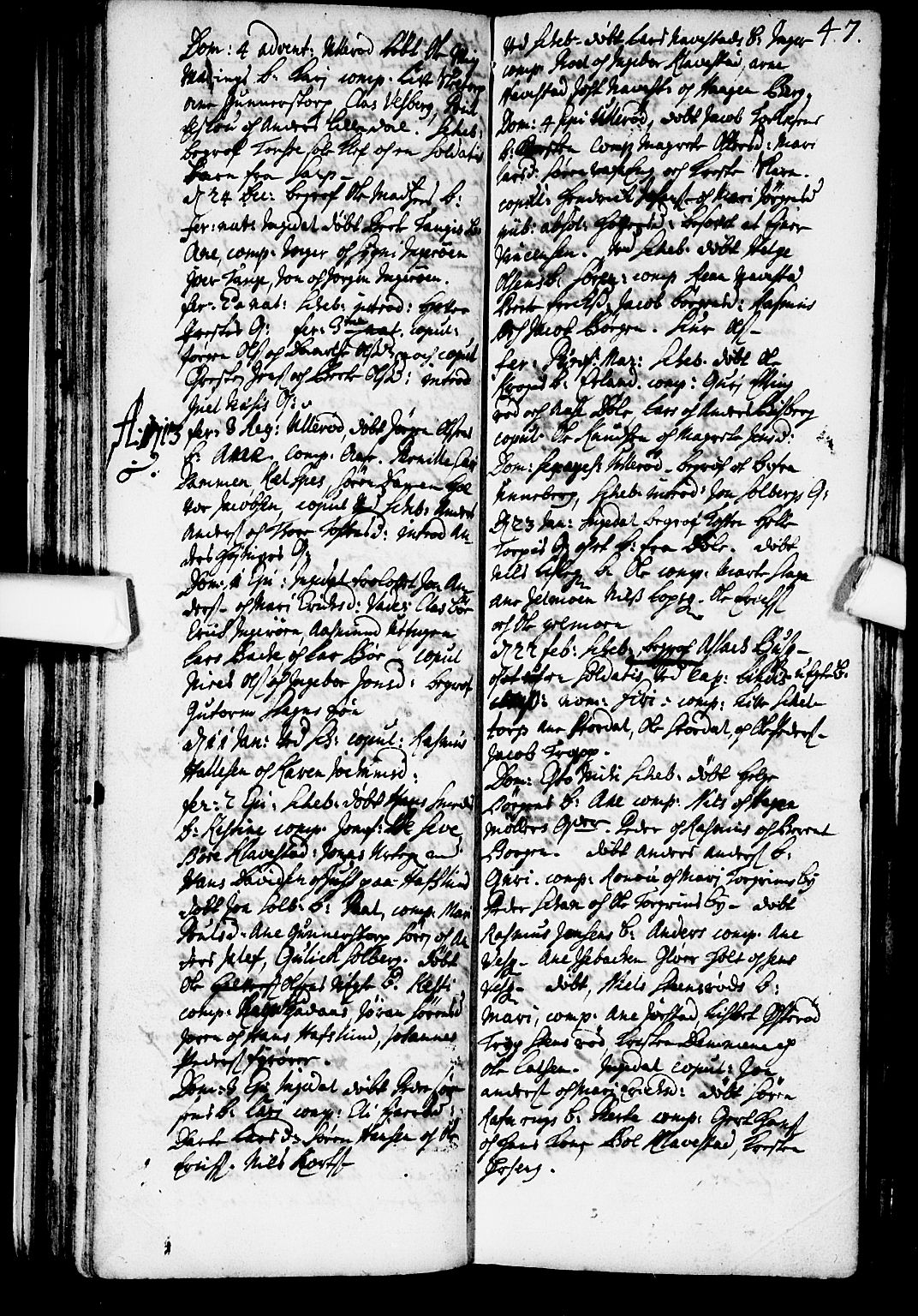 Skjeberg prestekontor Kirkebøker, SAO/A-10923/F/Fa/L0001: Ministerialbok nr. I 1, 1702-1725, s. 47