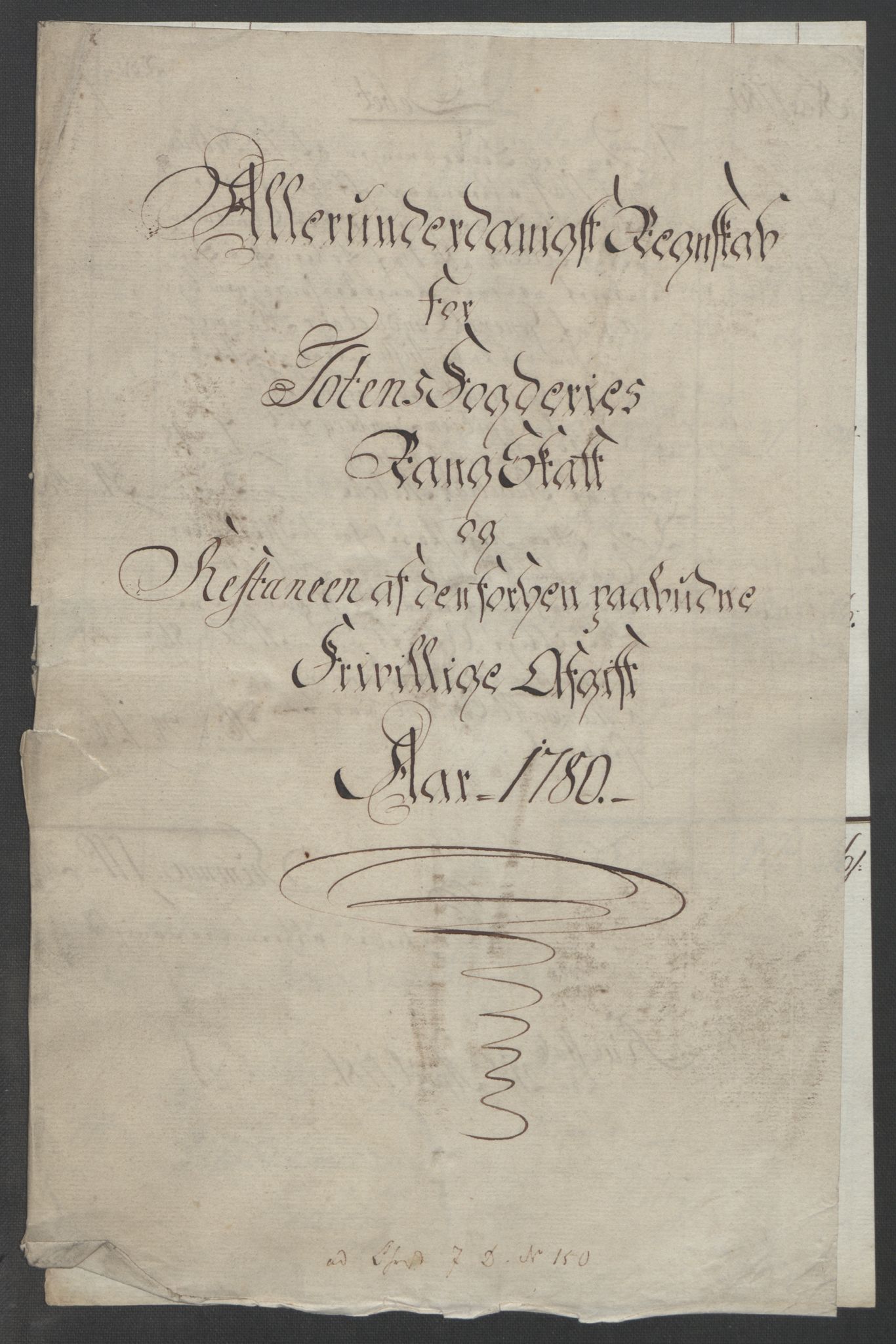 Rentekammeret inntil 1814, Reviderte regnskaper, Fogderegnskap, AV/RA-EA-4092/R19/L1399: Fogderegnskap Toten, Hadeland og Vardal, 1762-1783, s. 513