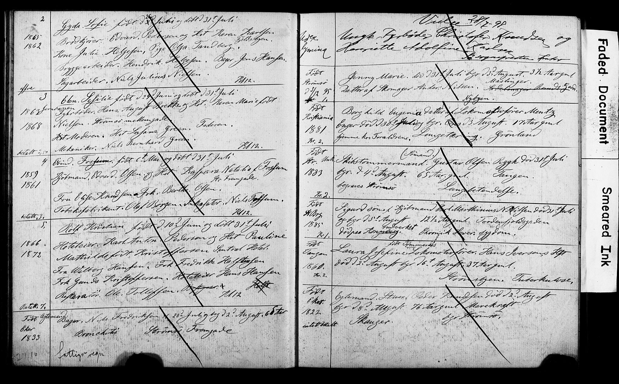 Strømsø kirkebøker, AV/SAKO-A-246/Y/Ya/L0005: Kladd til kirkebok nr. I 5, 1897-1903