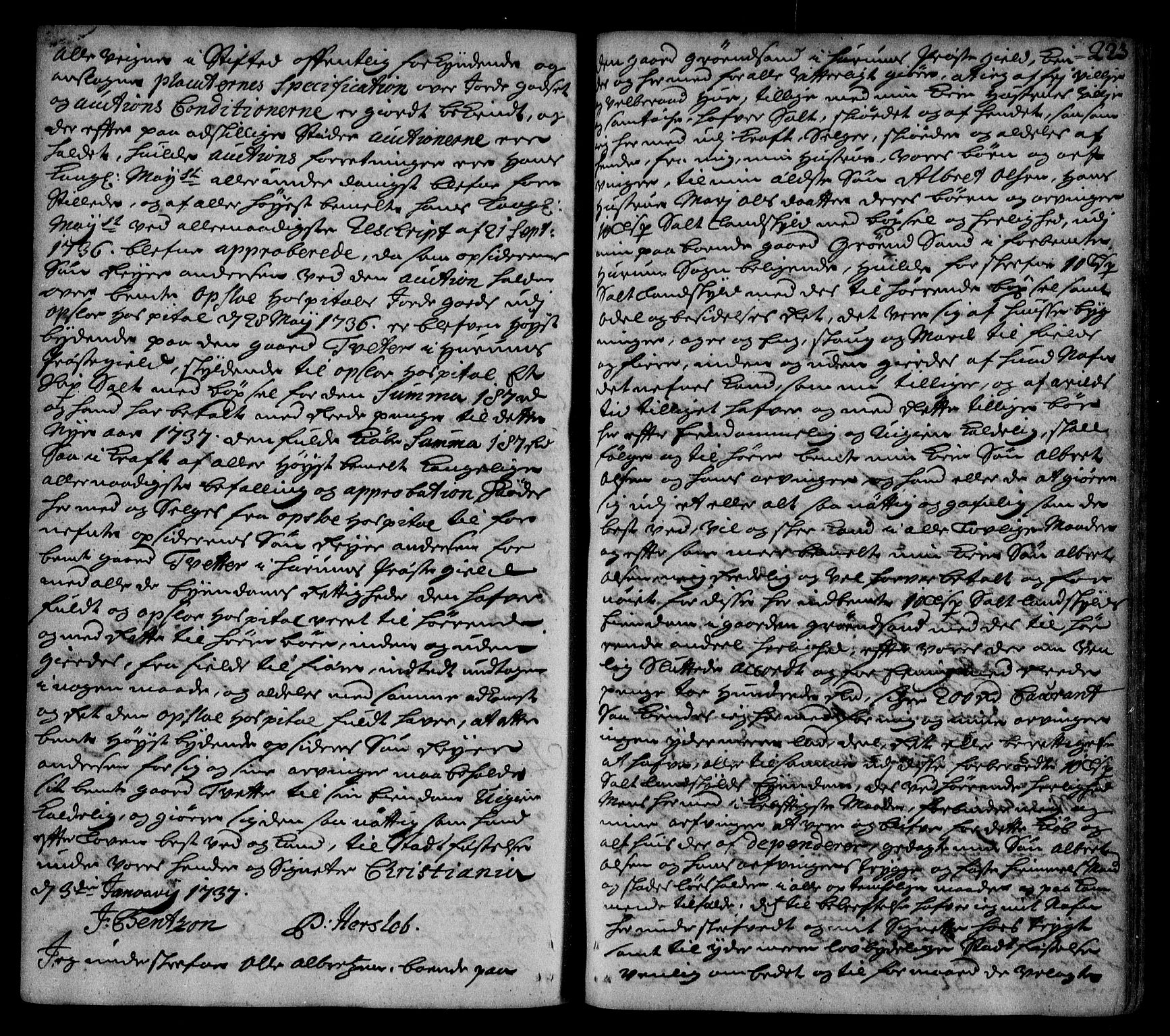Lier, Røyken og Hurum sorenskriveri, AV/SAKO-A-89/G/Ga/Gaa/L0002: Pantebok nr. II, 1725-1755, s. 223
