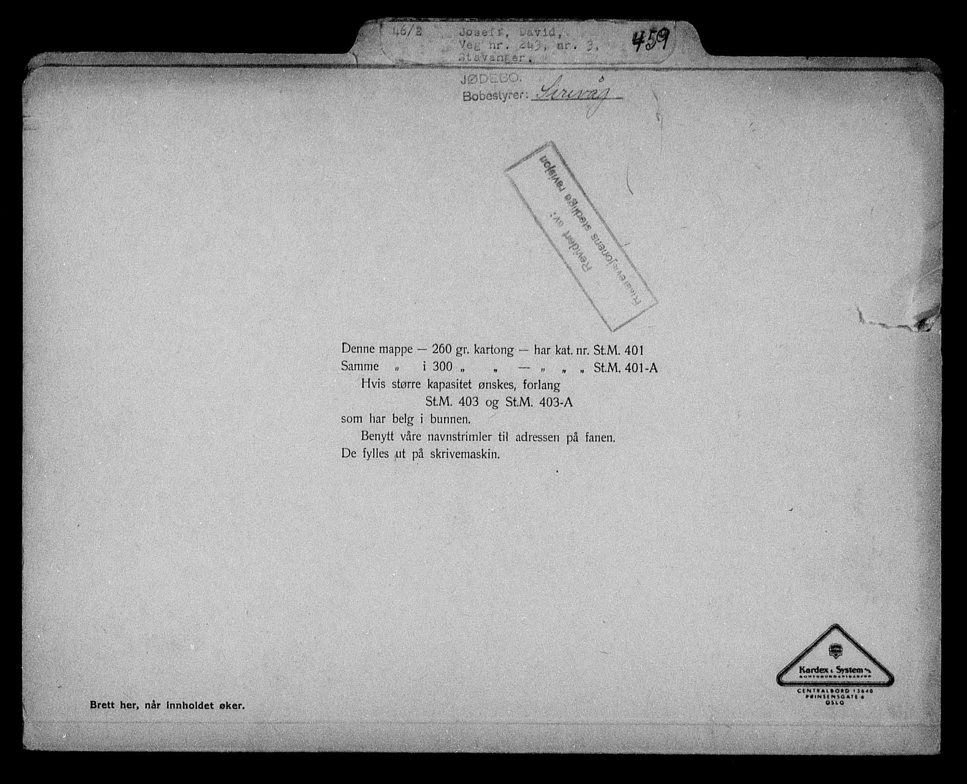 Justisdepartementet, Tilbakeføringskontoret for inndratte formuer, RA/S-1564/H/Hc/Hcd/L1000: --, 1945-1947, s. 835