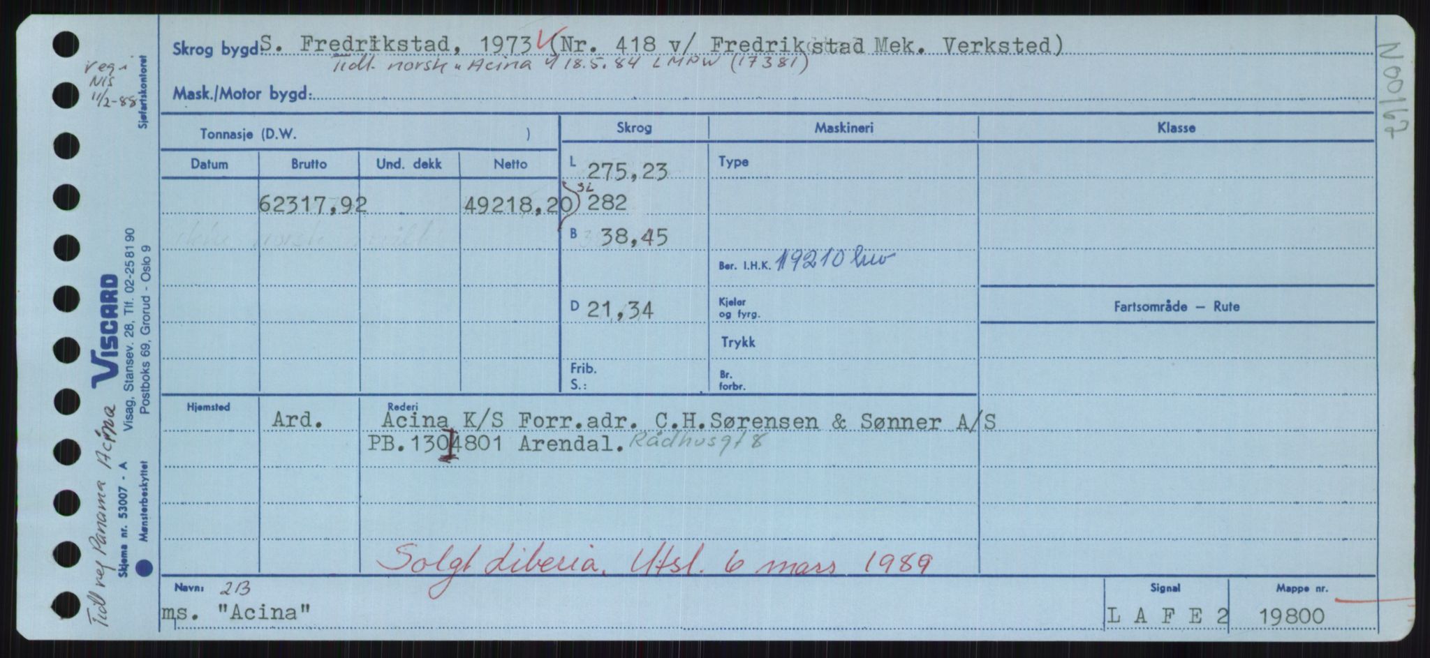 Sjøfartsdirektoratet med forløpere, Skipsmålingen, RA/S-1627/H/Hd/L0001: Fartøy, A-Anv, s. 35