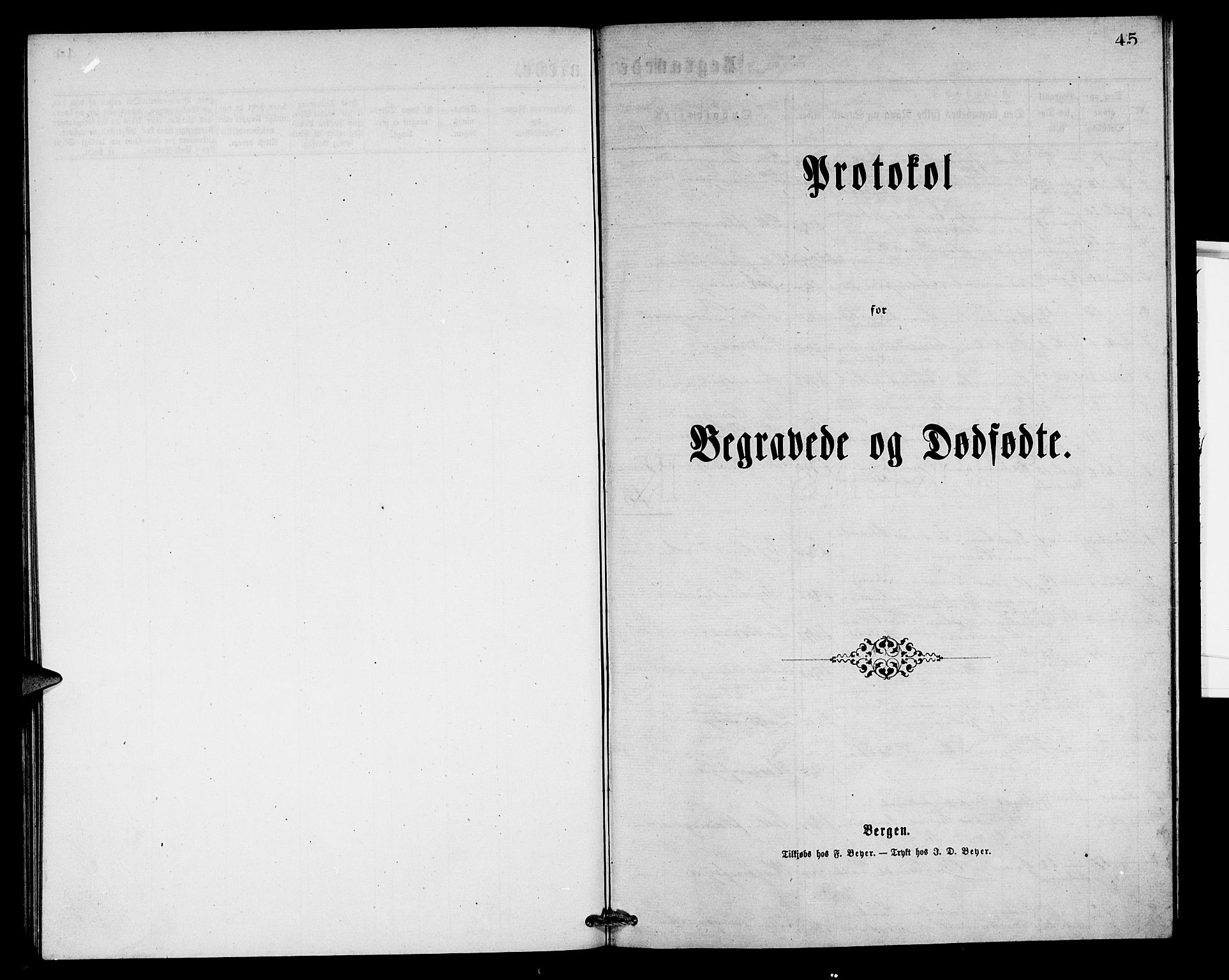 Laksevåg Sokneprestembete, SAB/A-76501/H/Ha/Hab/Haba/L0001: Klokkerbok nr. A 1, 1875-1877, s. 45