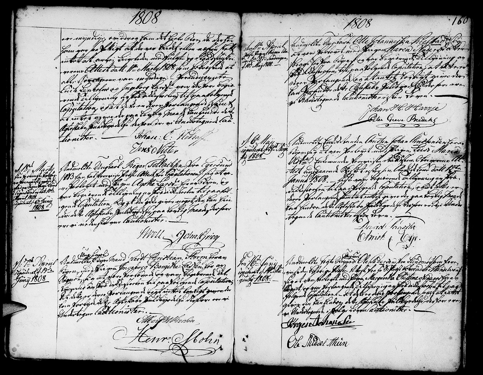 Nykirken Sokneprestembete, AV/SAB-A-77101/H/Haa/L0008: Ministerialbok nr. A 8, 1776-1814, s. 160