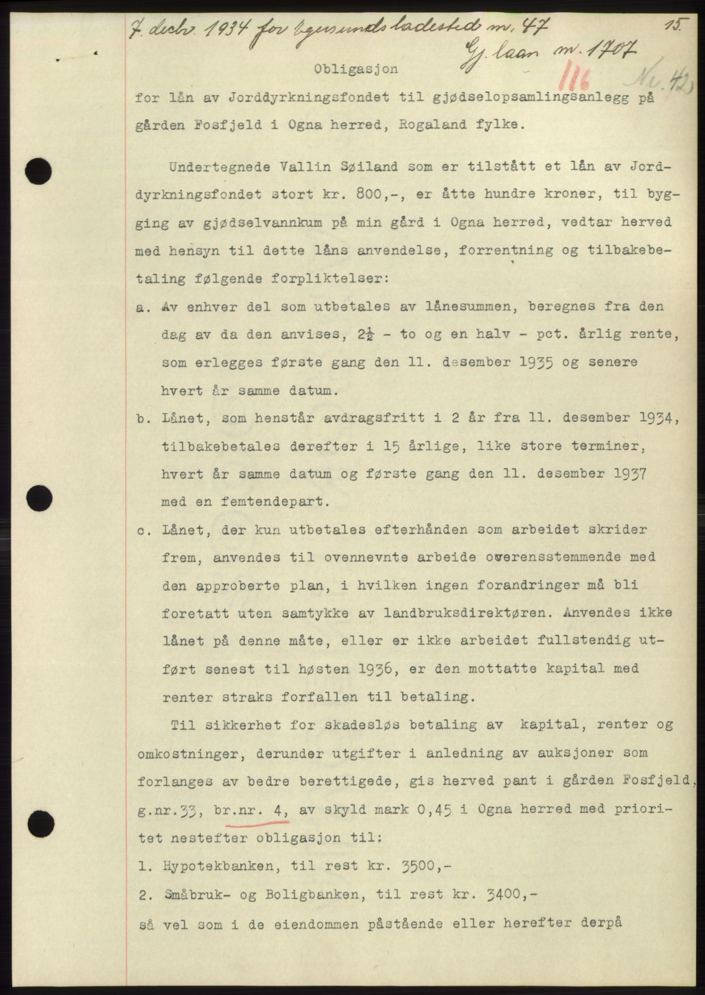 Dalane sorenskriveri, SAST/A-100309/02/G/Gb/L0058: Pantebok, 1926-1950, Tingl.dato: 07.12.1934
