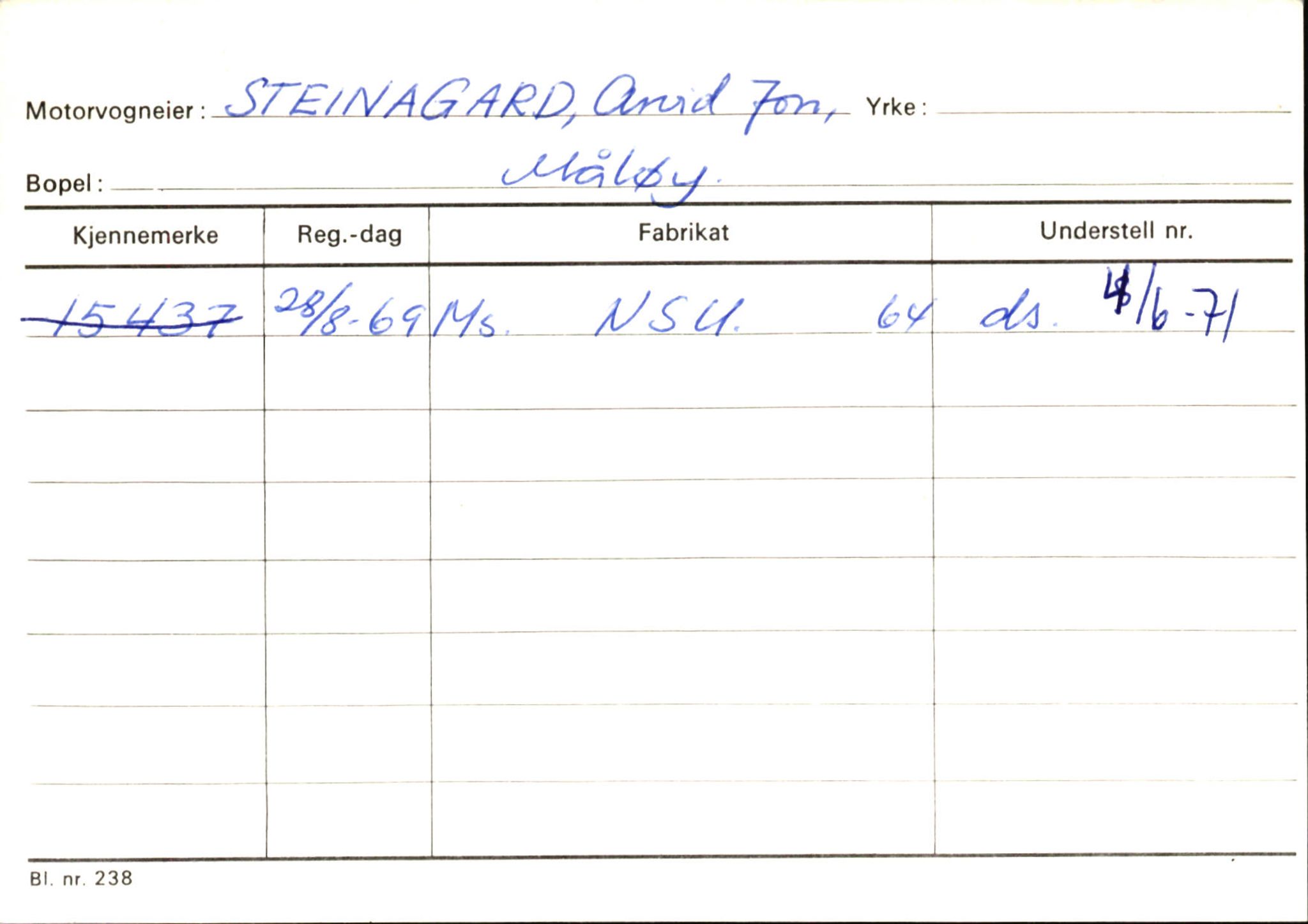 Statens vegvesen, Sogn og Fjordane vegkontor, AV/SAB-A-5301/4/F/L0145: Registerkort Vågsøy S-Å. Årdal I-P, 1945-1975, s. 224