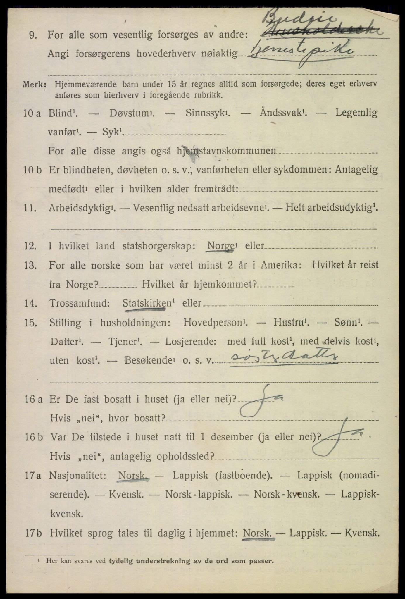 SAT, Folketelling 1920 for 1850 Tysfjord herred, 1920, s. 5280