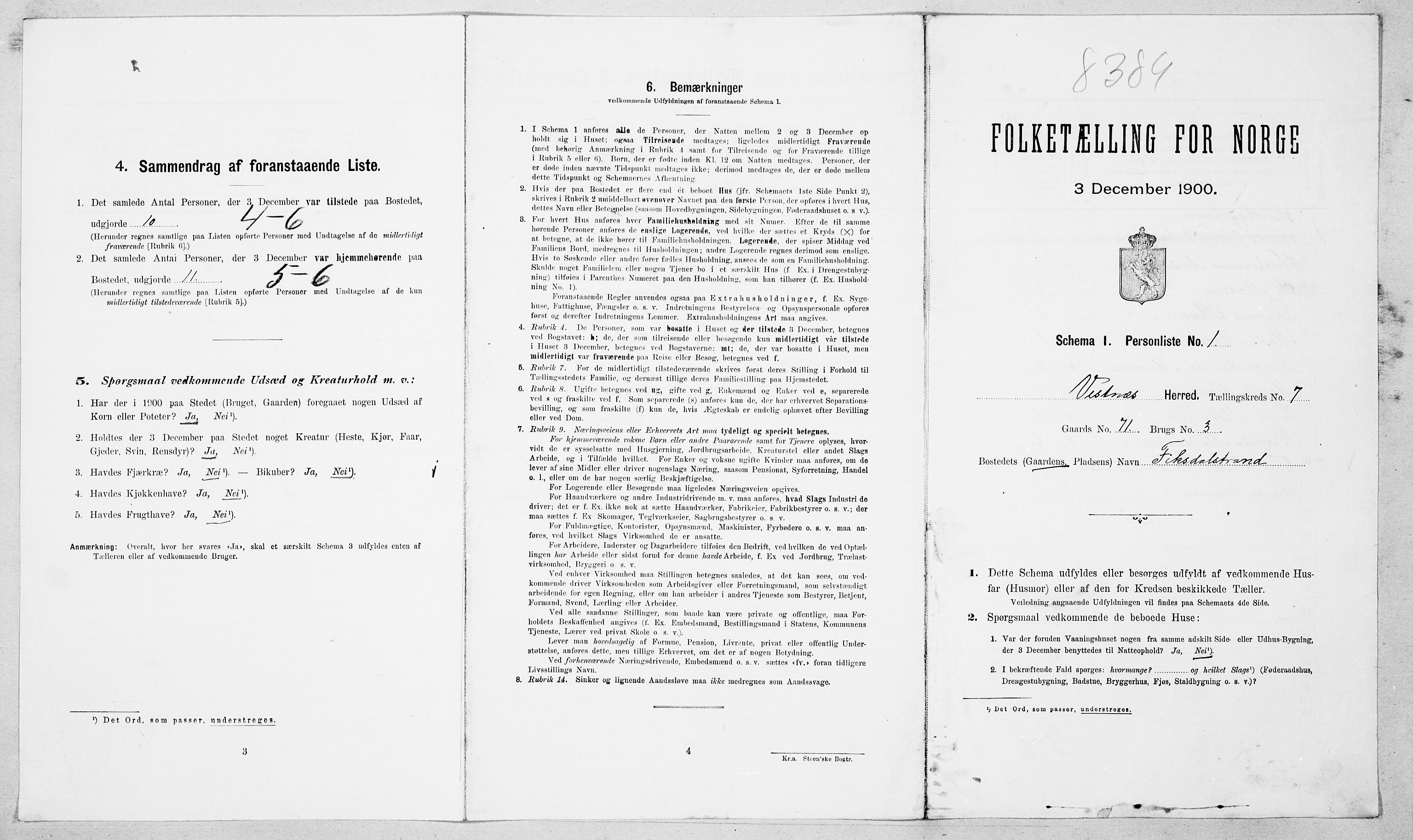 SAT, Folketelling 1900 for 1535 Vestnes herred, 1900, s. 679