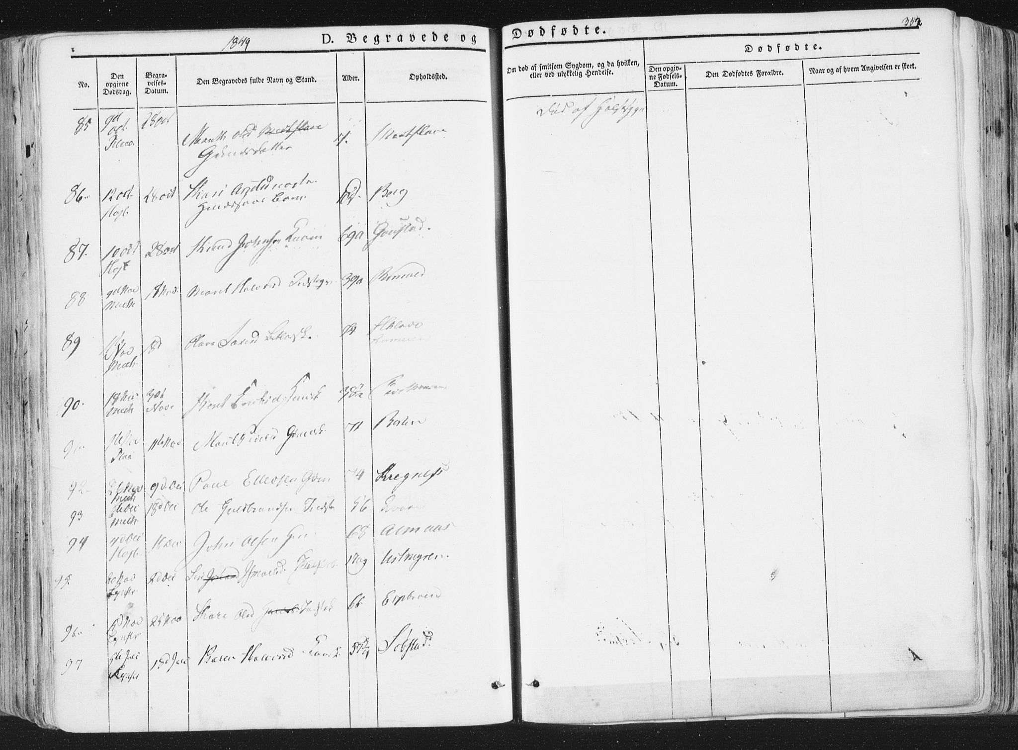 Ministerialprotokoller, klokkerbøker og fødselsregistre - Sør-Trøndelag, SAT/A-1456/691/L1074: Ministerialbok nr. 691A06, 1842-1852, s. 352