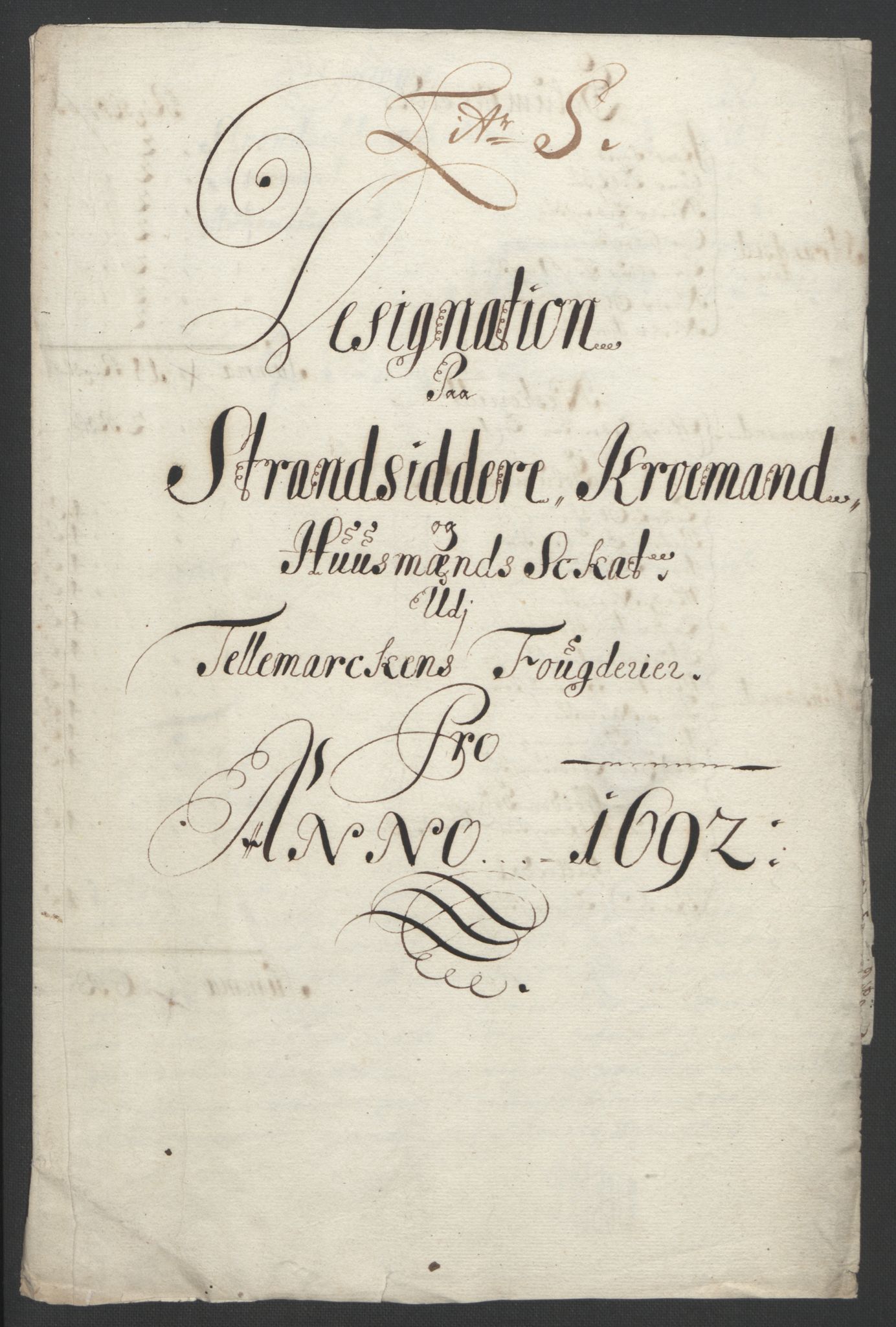 Rentekammeret inntil 1814, Reviderte regnskaper, Fogderegnskap, AV/RA-EA-4092/R35/L2090: Fogderegnskap Øvre og Nedre Telemark, 1692, s. 279