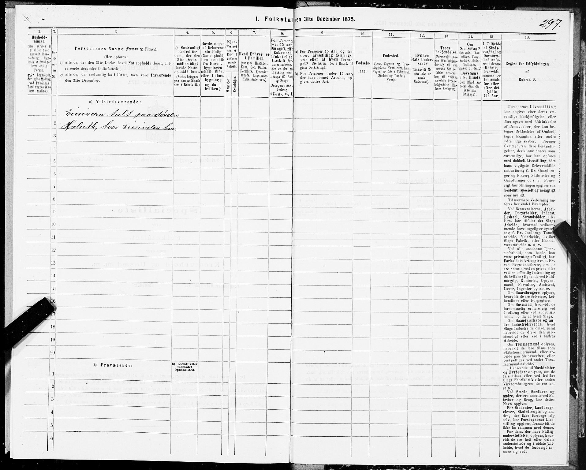 SAT, Folketelling 1875 for 1660P Strinda prestegjeld, 1875, s. 4297