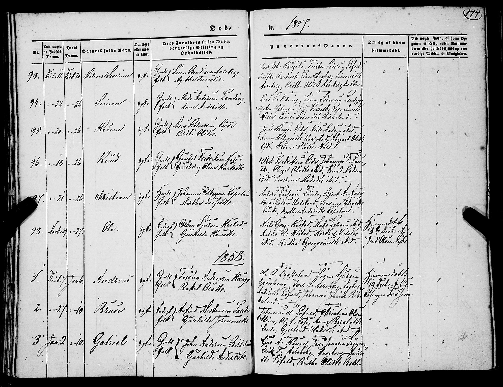 Gaular sokneprestembete, AV/SAB-A-80001/H/Haa: Ministerialbok nr. A 4I, 1840-1859, s. 177