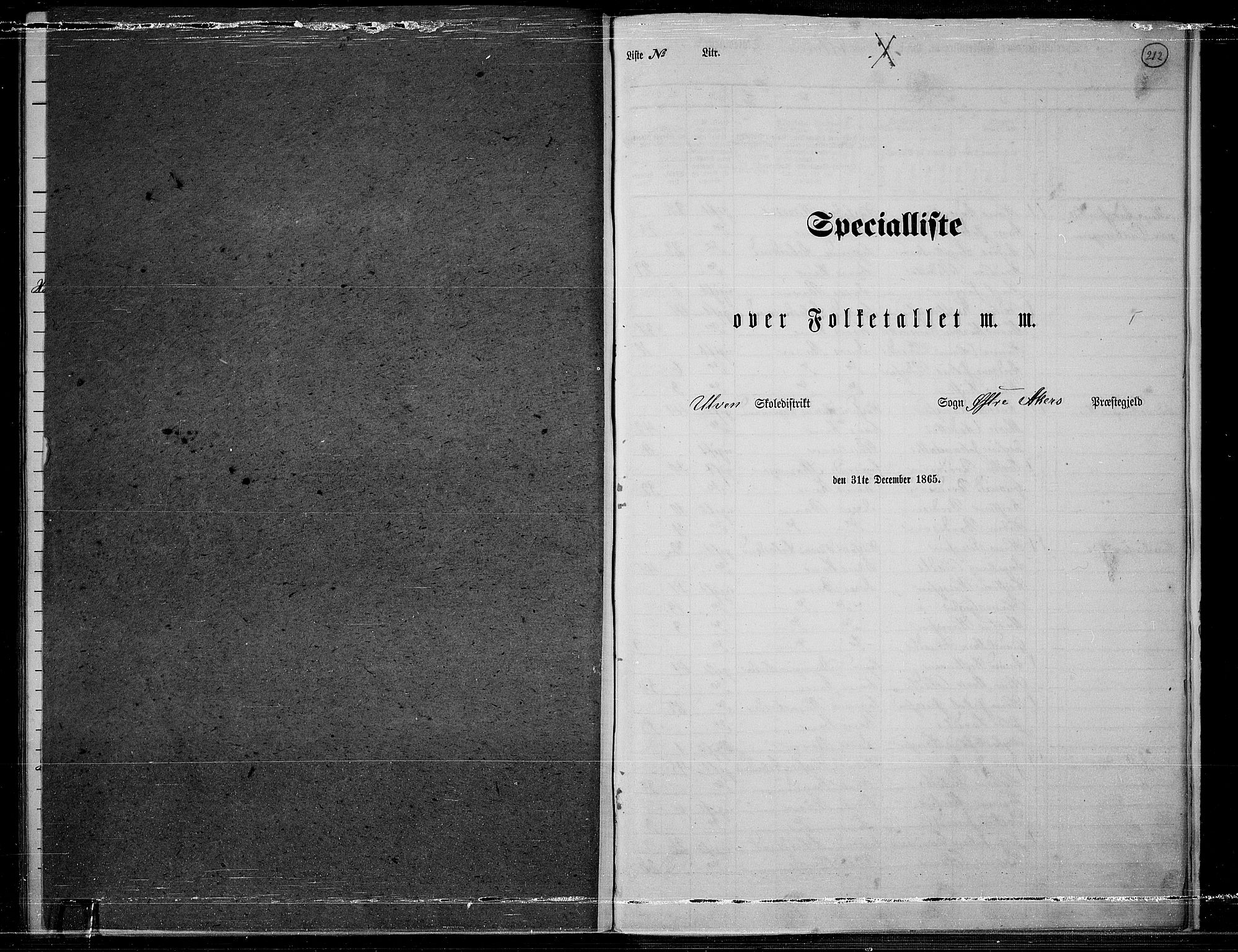 RA, Folketelling 1865 for 0218bP Østre Aker prestegjeld, 1865, s. 198
