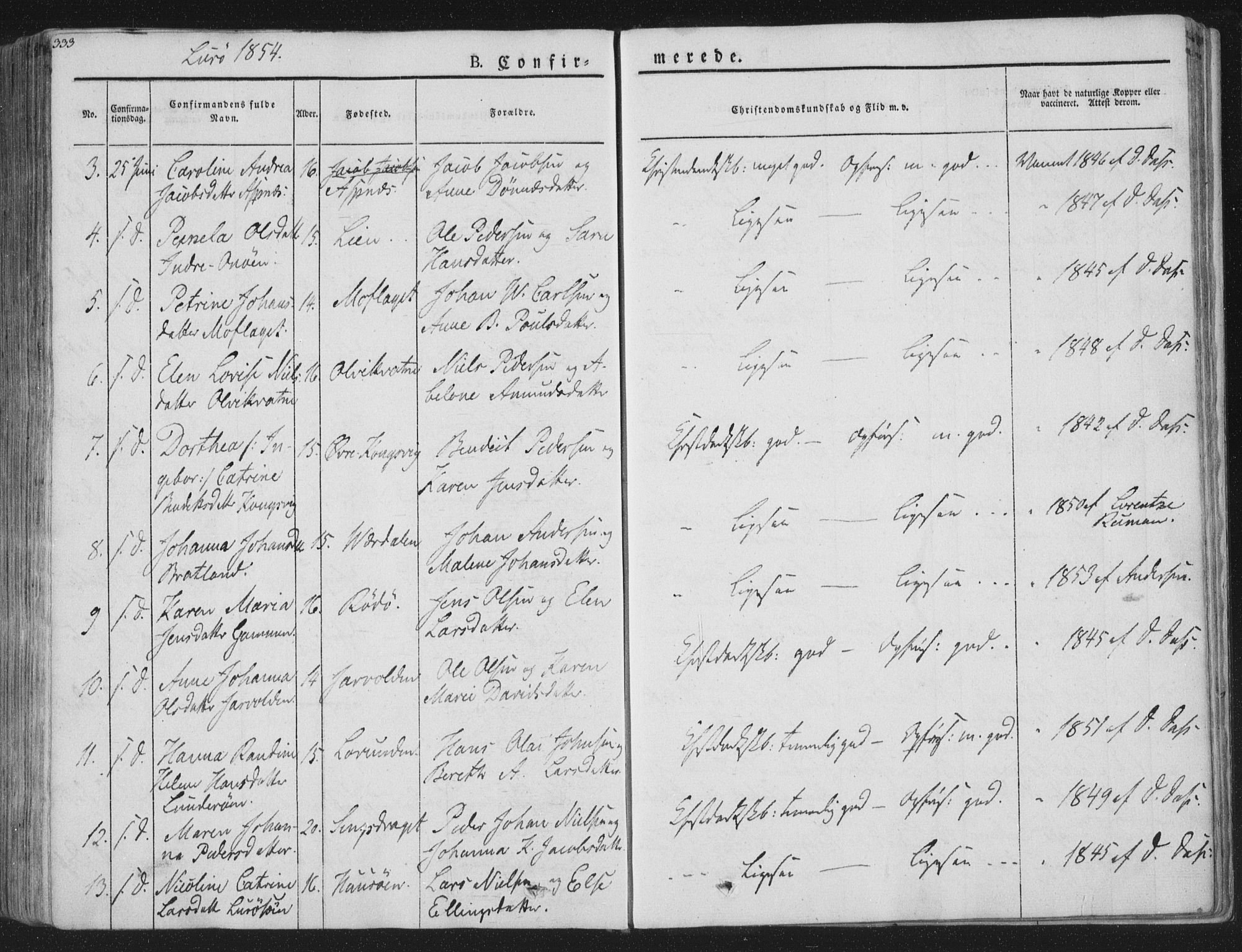 Ministerialprotokoller, klokkerbøker og fødselsregistre - Nordland, AV/SAT-A-1459/839/L0565: Ministerialbok nr. 839A02, 1825-1862, s. 333