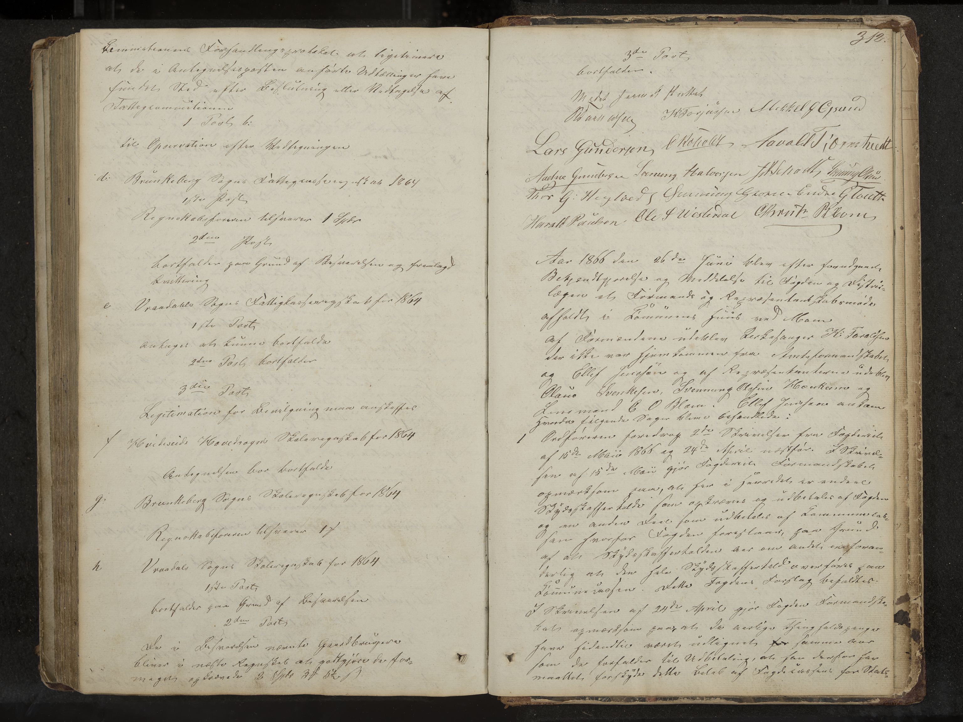 Kviteseid formannskap og sentraladministrasjon, IKAK/0829021/A/Aa/L0001: Møtebok med register, 1837-1866, s. 312