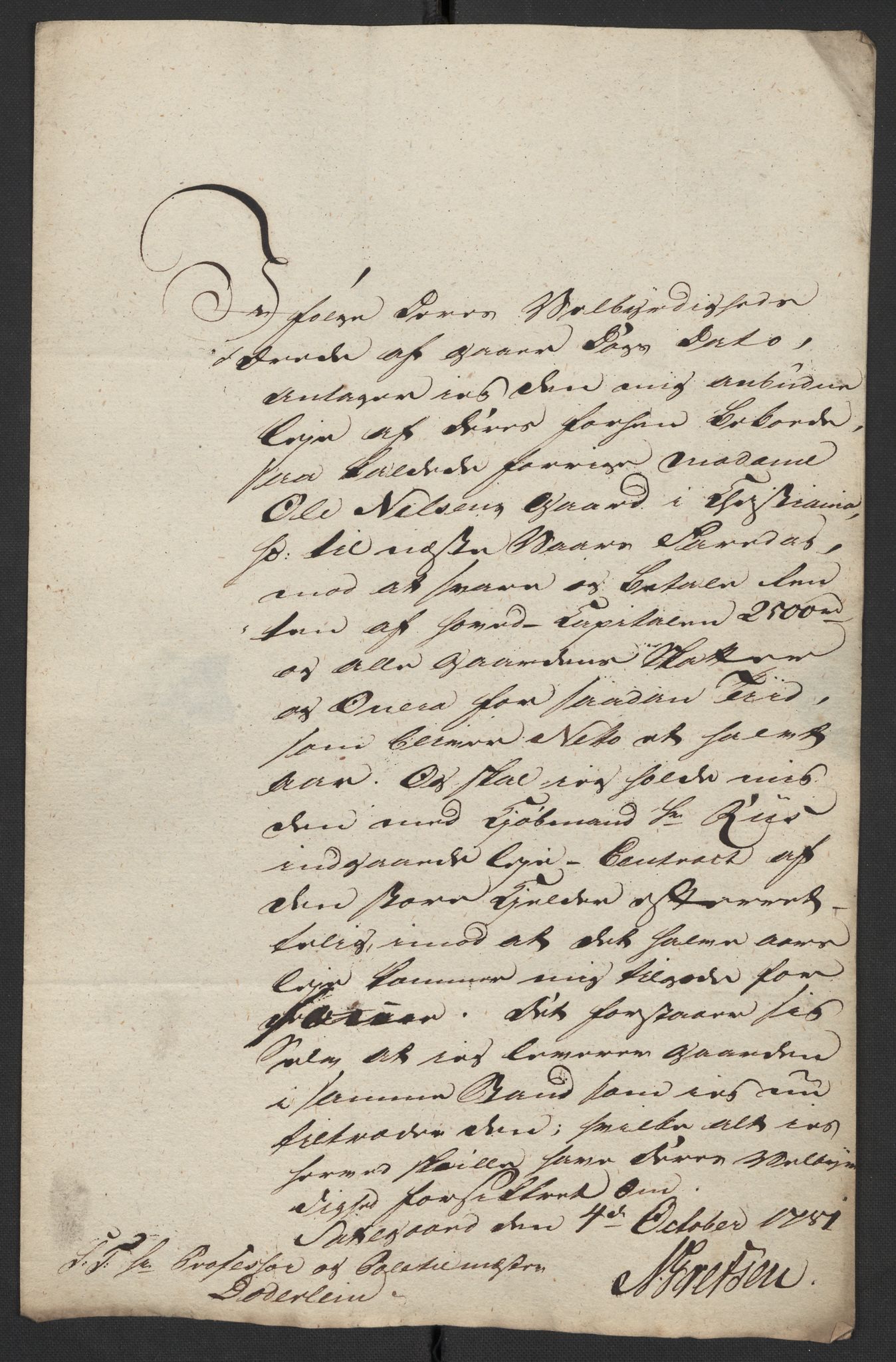 Oslo politidistrikt, AV/SAO-A-10085/D/Da/L0003: Innkomne brev, pro memoria m.v., 1781, s. 133