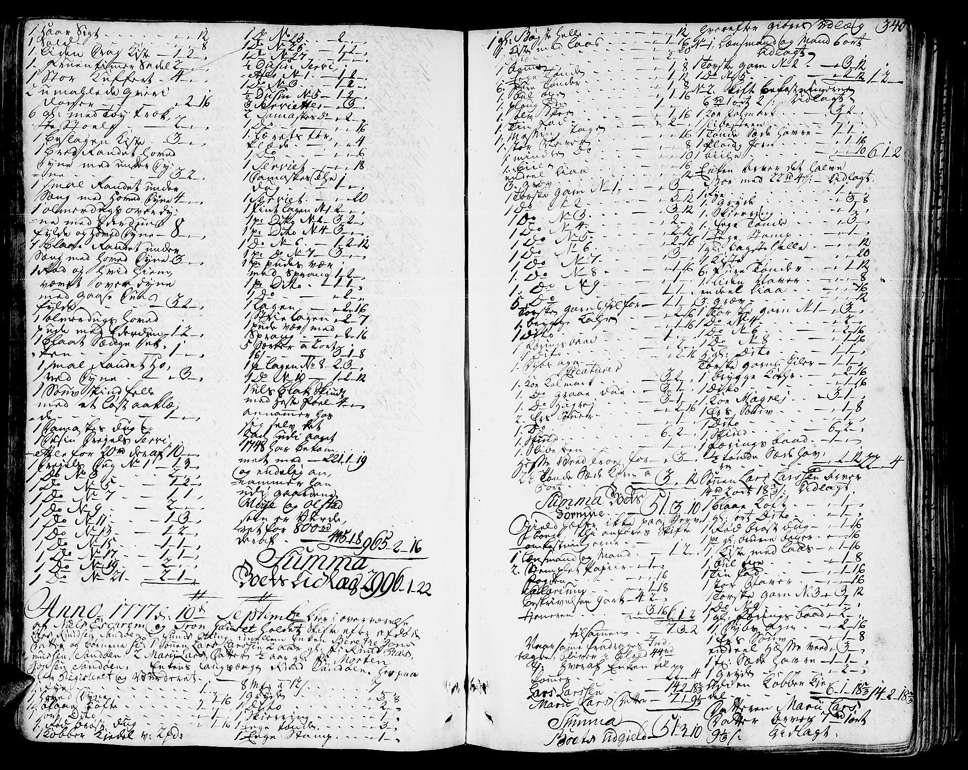 Romsdal sorenskriveri, SAT/A-4149/1/3/3A/L0010: Skifteprotokoll, 1774-1782, s. 339b-340a