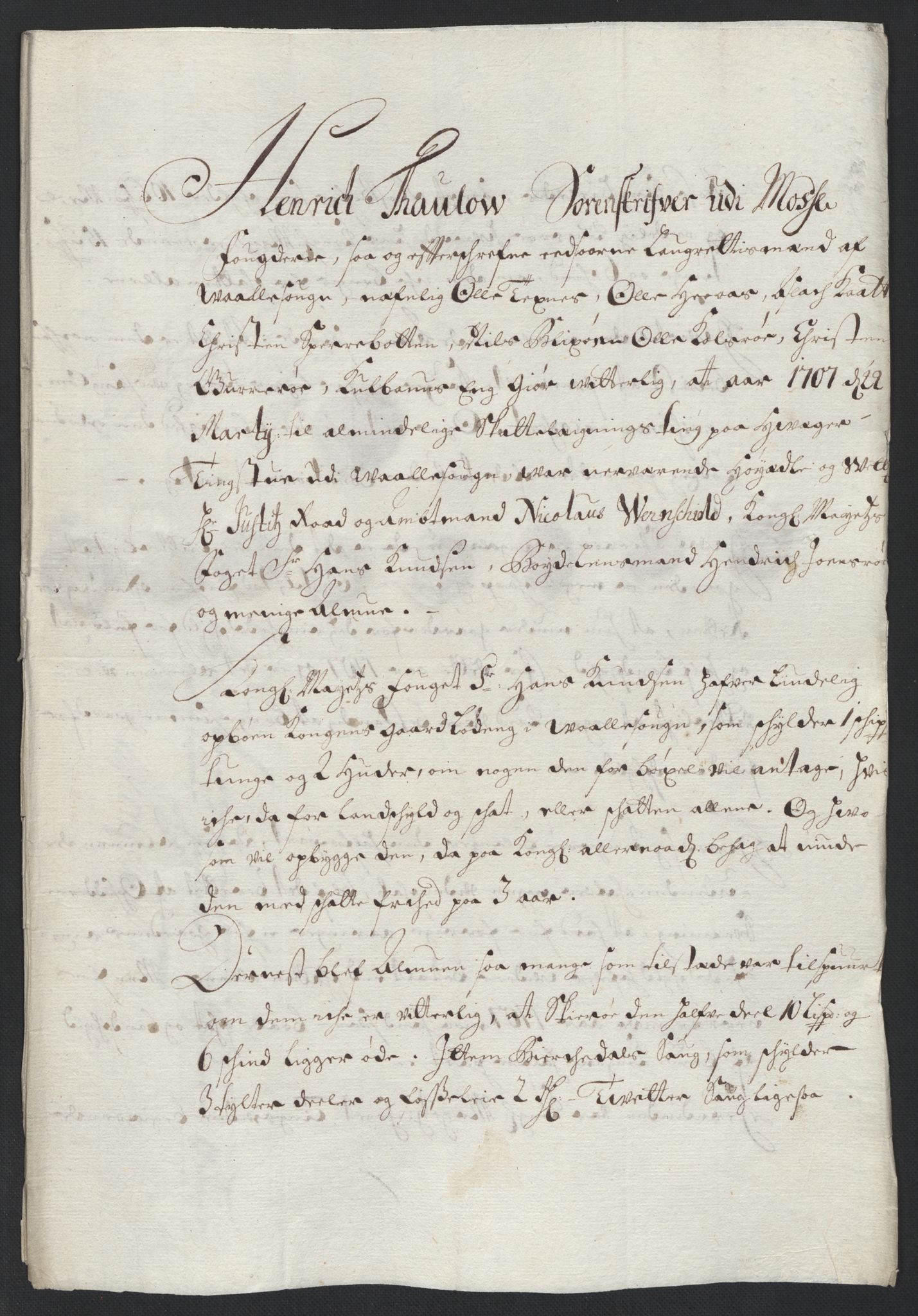 Rentekammeret inntil 1814, Reviderte regnskaper, Fogderegnskap, AV/RA-EA-4092/R04/L0134: Fogderegnskap Moss, Onsøy, Tune, Veme og Åbygge, 1707-1708, s. 154