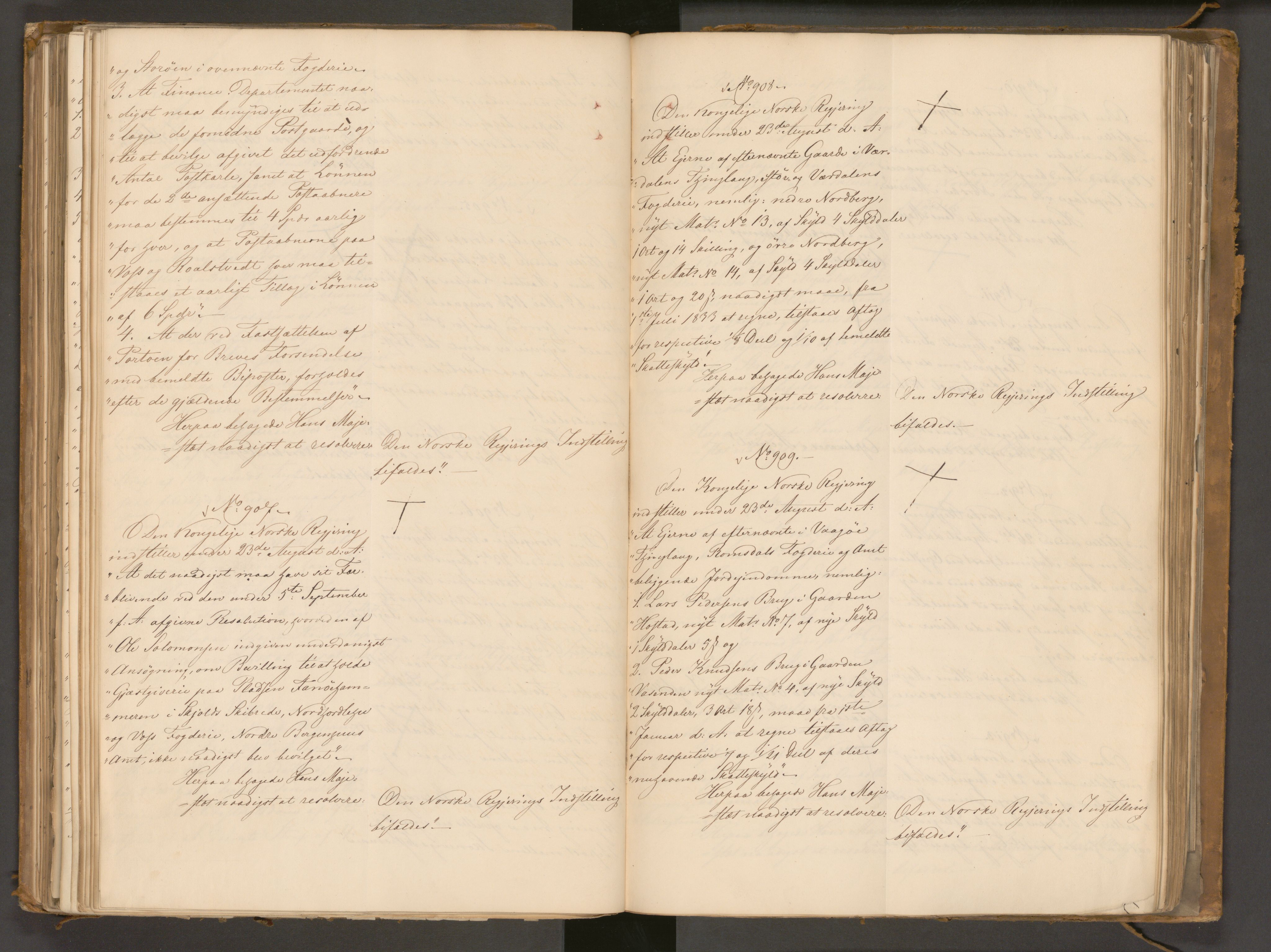 Statsrådssekretariatet, AV/RA-S-1001/A/Ab/L0043: Kgl. res. nr. 632-1192, 2. halvår, 1836