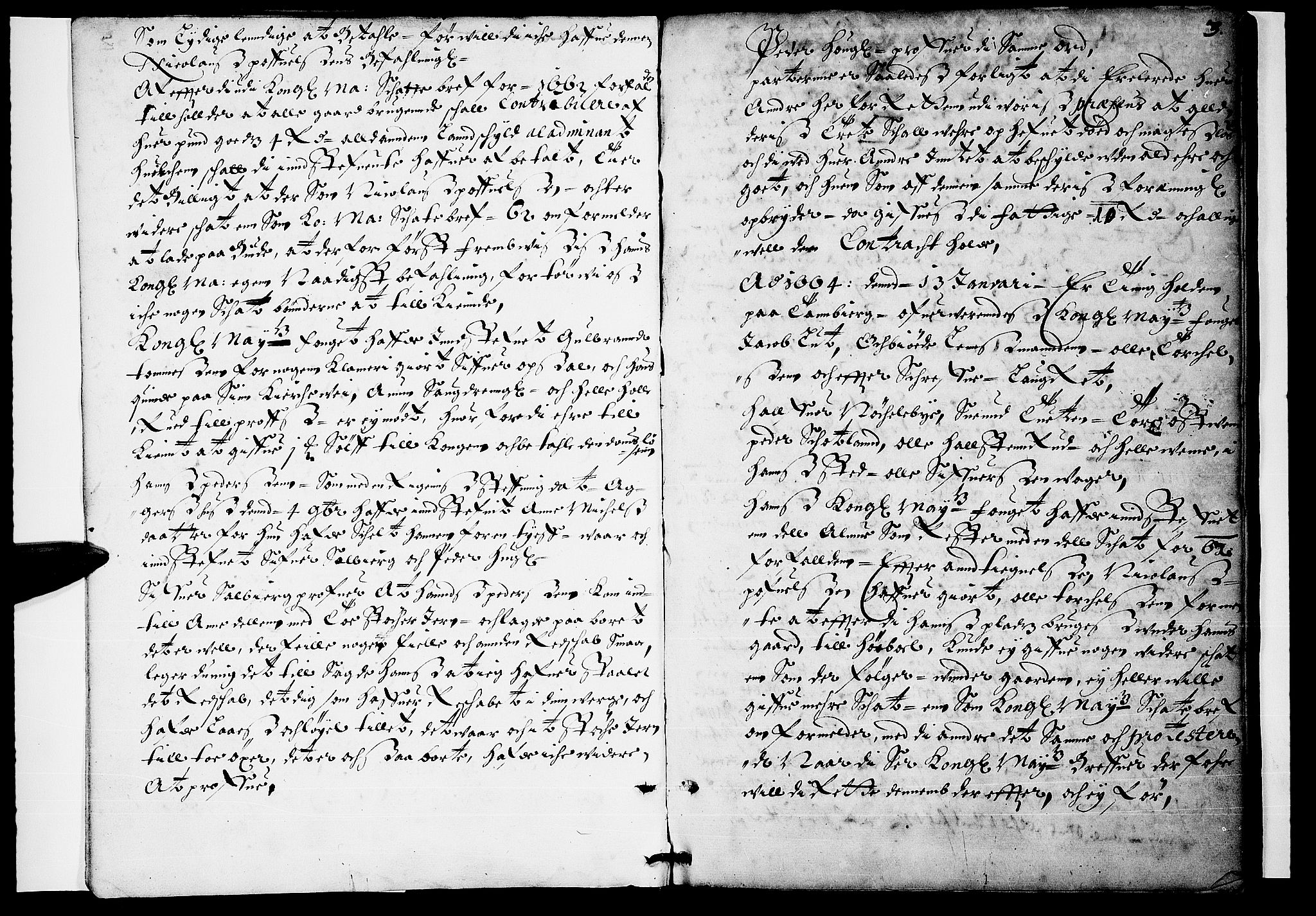 Ringerike og Hallingdal sorenskriveri, AV/SAKO-A-81/F/Fa/Faa/L0005: Tingbok, 1663-1664, s. 2b-3a