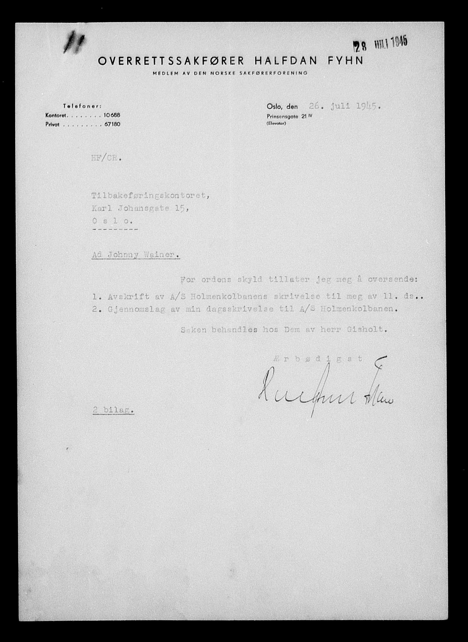 Justisdepartementet, Tilbakeføringskontoret for inndratte formuer, AV/RA-S-1564/H/Hc/Hcc/L0985: --, 1945-1947, s. 220