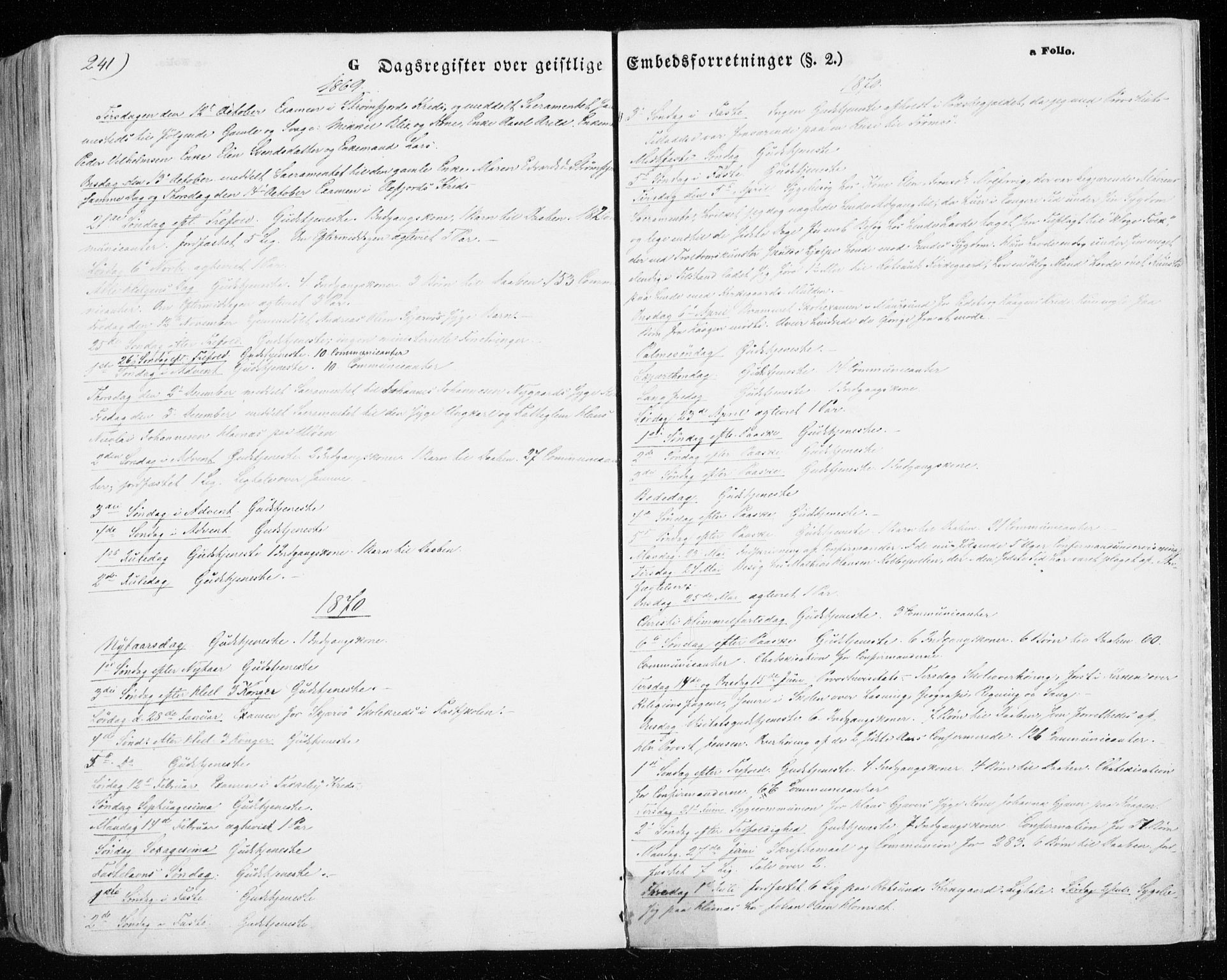 Skjervøy sokneprestkontor, AV/SATØ-S-1300/H/Ha/Haa/L0007kirke: Ministerialbok nr. 7, 1860-1870, s. 241