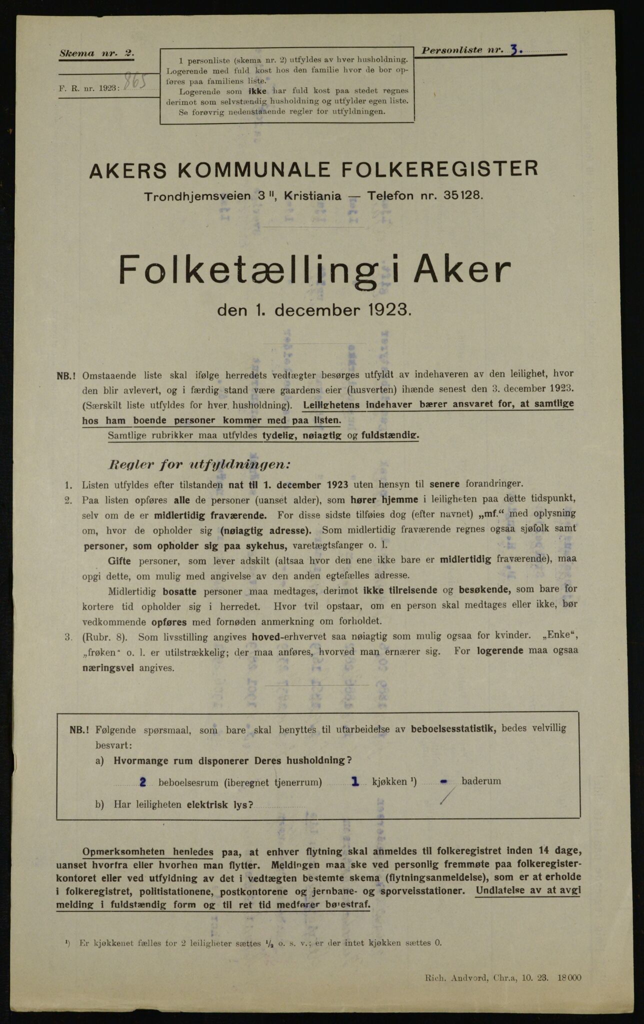 , Kommunal folketelling 1.12.1923 for Aker, 1923, s. 41976