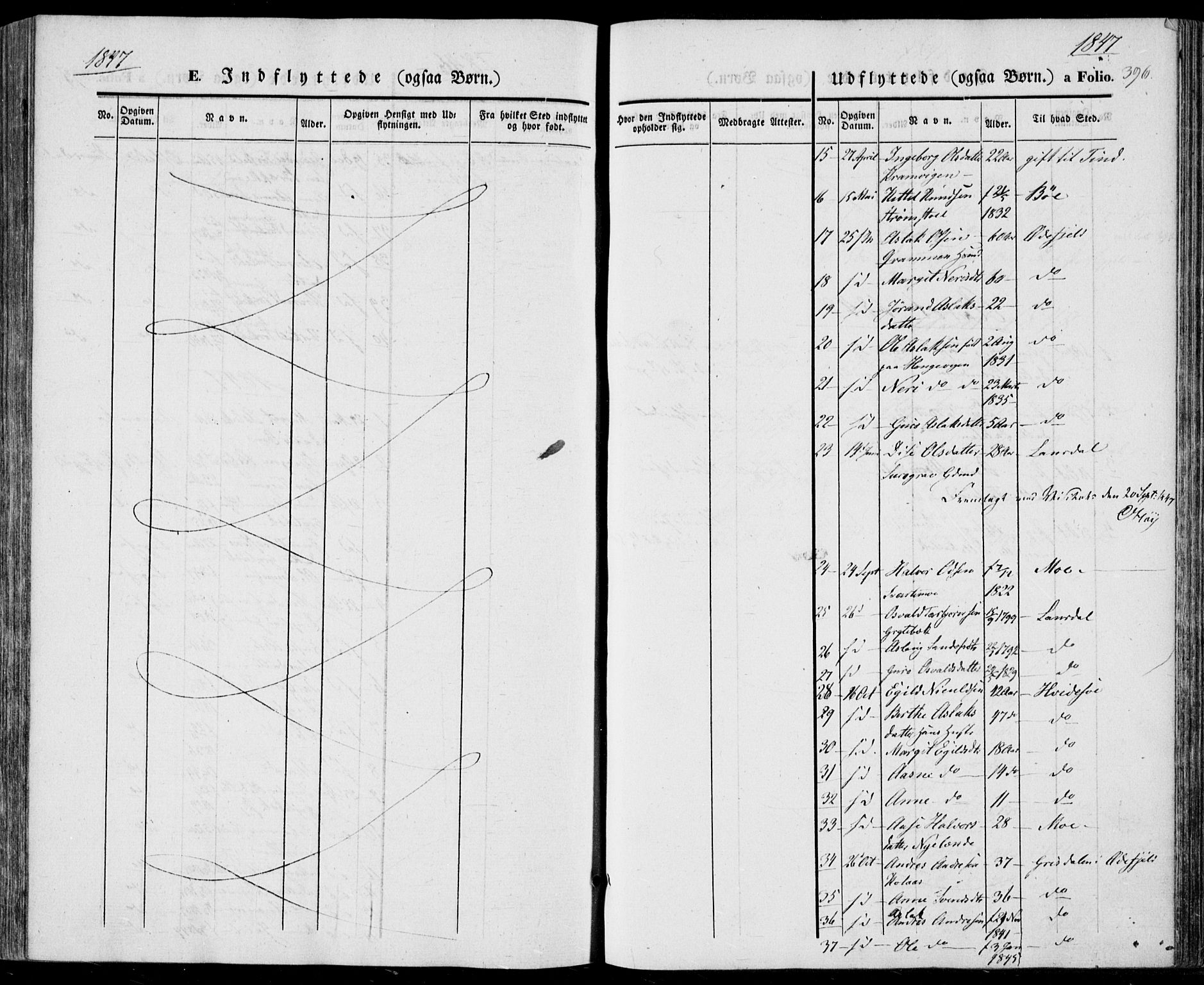 Vinje kirkebøker, SAKO/A-312/F/Fa/L0004: Ministerialbok nr. I 4, 1843-1869, s. 396