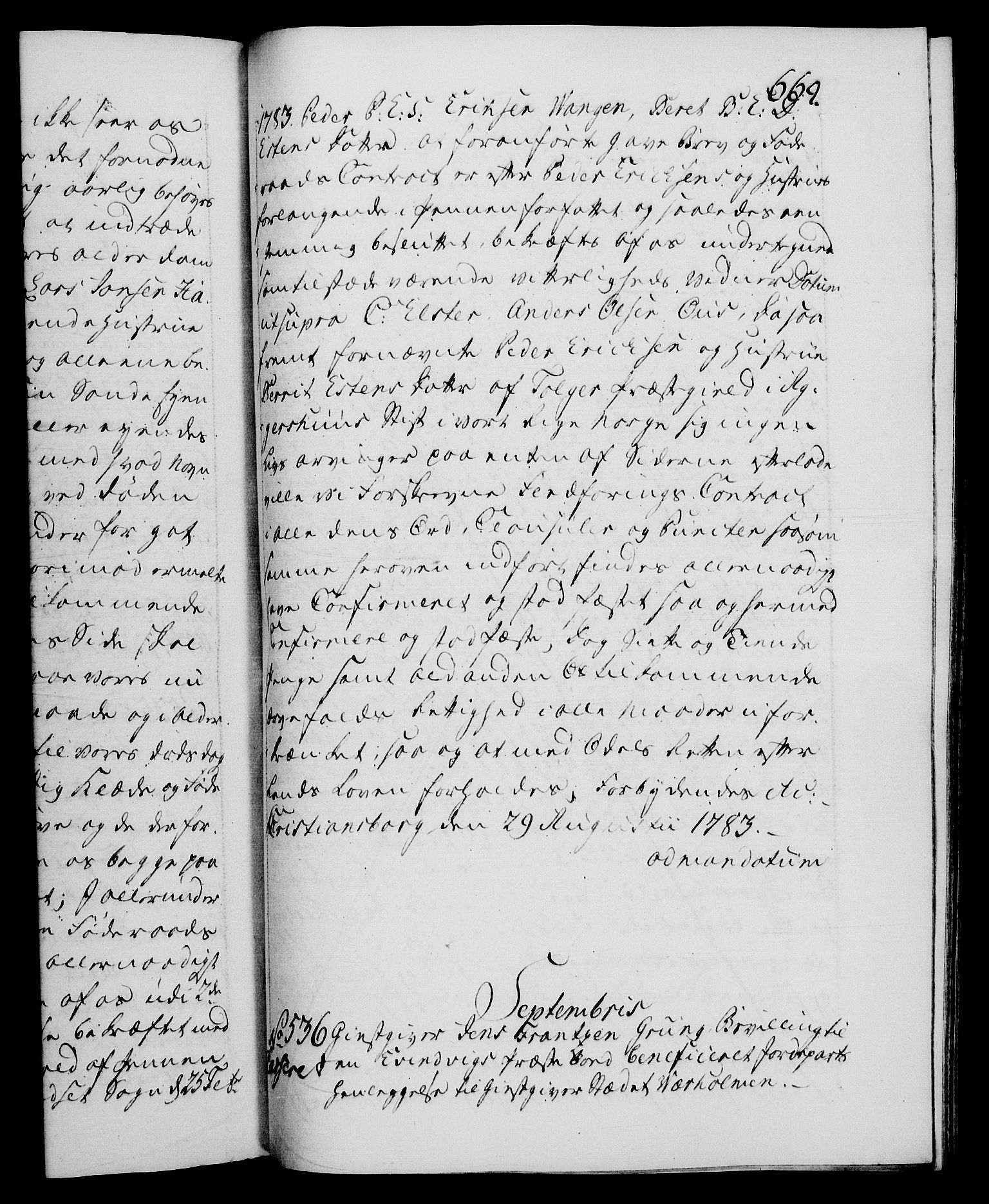 Danske Kanselli 1572-1799, RA/EA-3023/F/Fc/Fca/Fcaa/L0049: Norske registre, 1782-1783, s. 669a