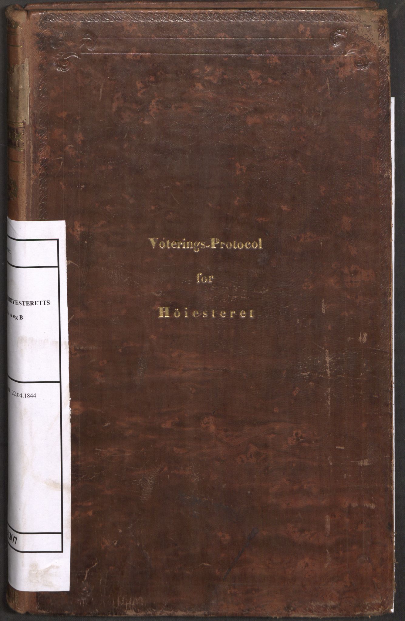 Høyesterett, RA/S-1002/E/Eb/Ebb/L0037/0002: Voteringsprotokoller / Voteringsprotokoll, 1844