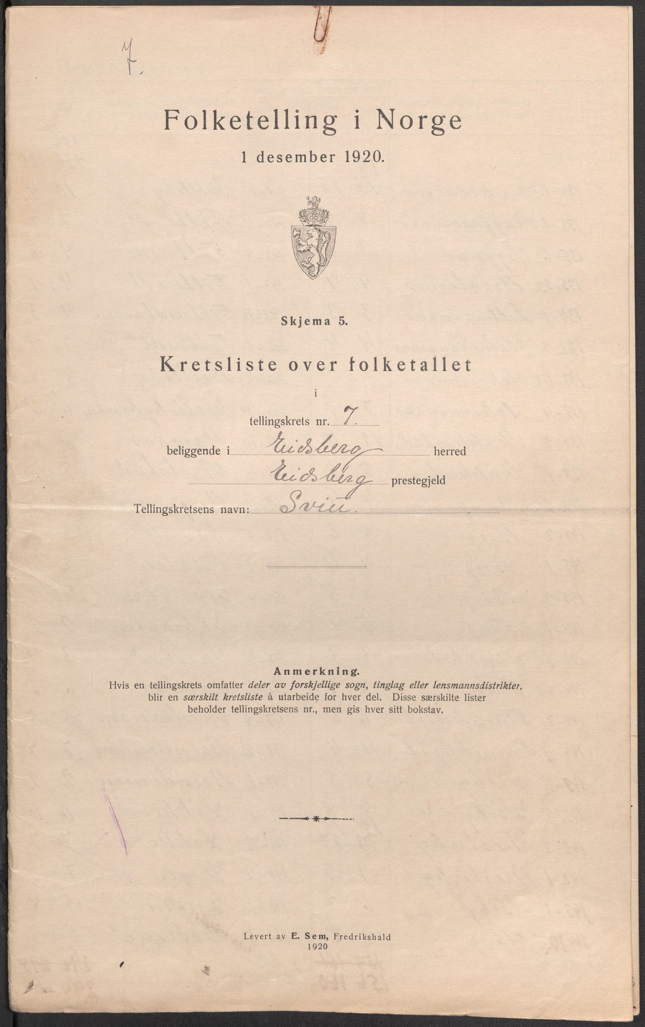 SAO, Folketelling 1920 for 0125 Eidsberg herred, 1920, s. 23