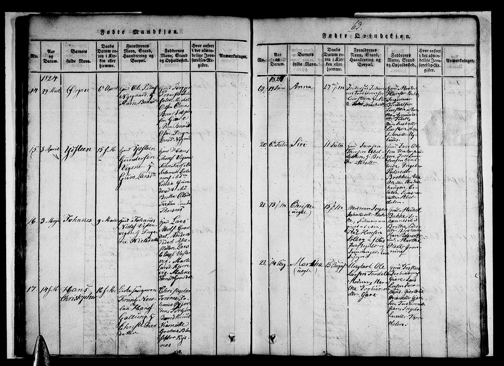 Strandebarm sokneprestembete, AV/SAB-A-78401/H/Haa: Ministerialbok nr. A 5, 1816-1826, s. 63