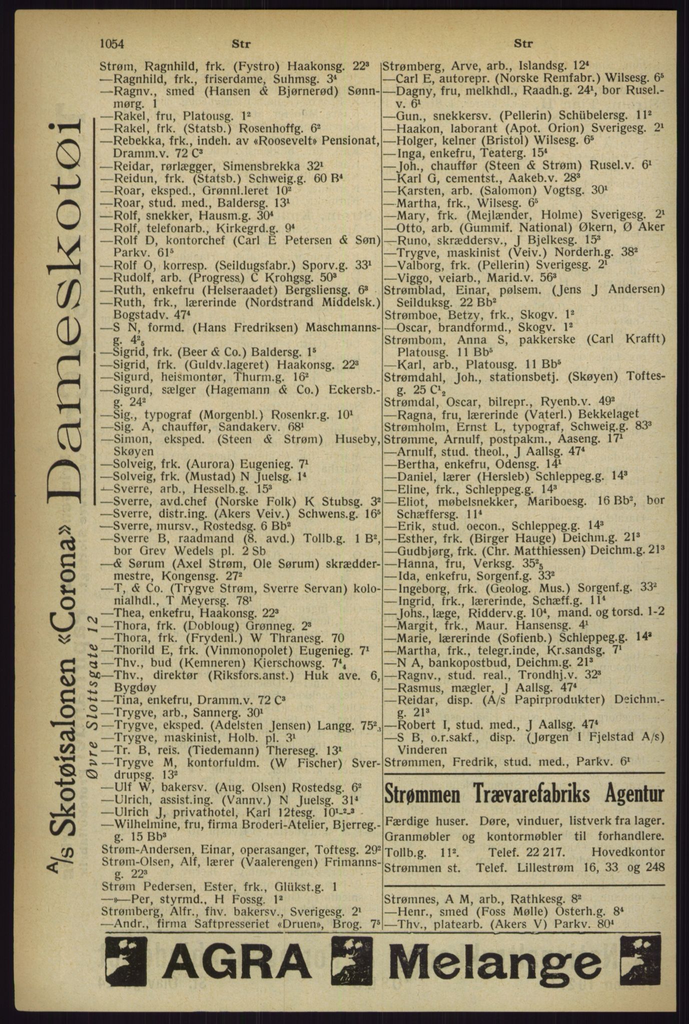 Kristiania/Oslo adressebok, PUBL/-, 1927, s. 1054