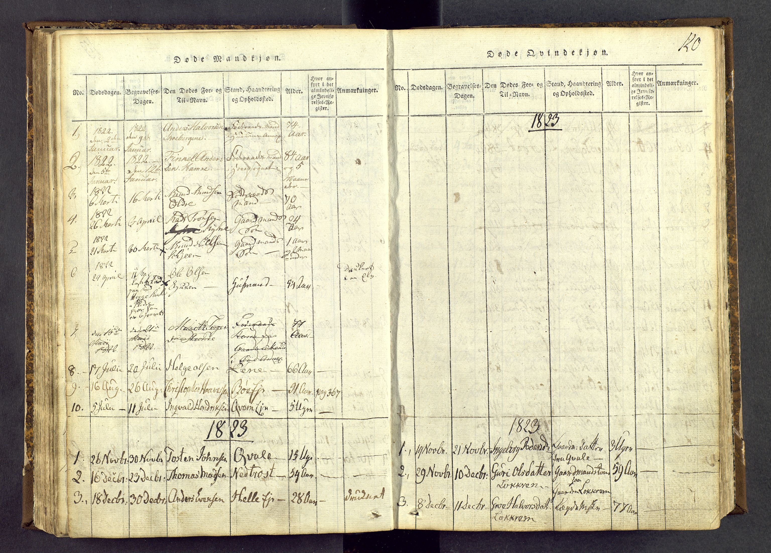 Vang prestekontor, Valdres, SAH/PREST-140/H/Ha/L0004: Ministerialbok nr. 4, 1814-1831, s. 120