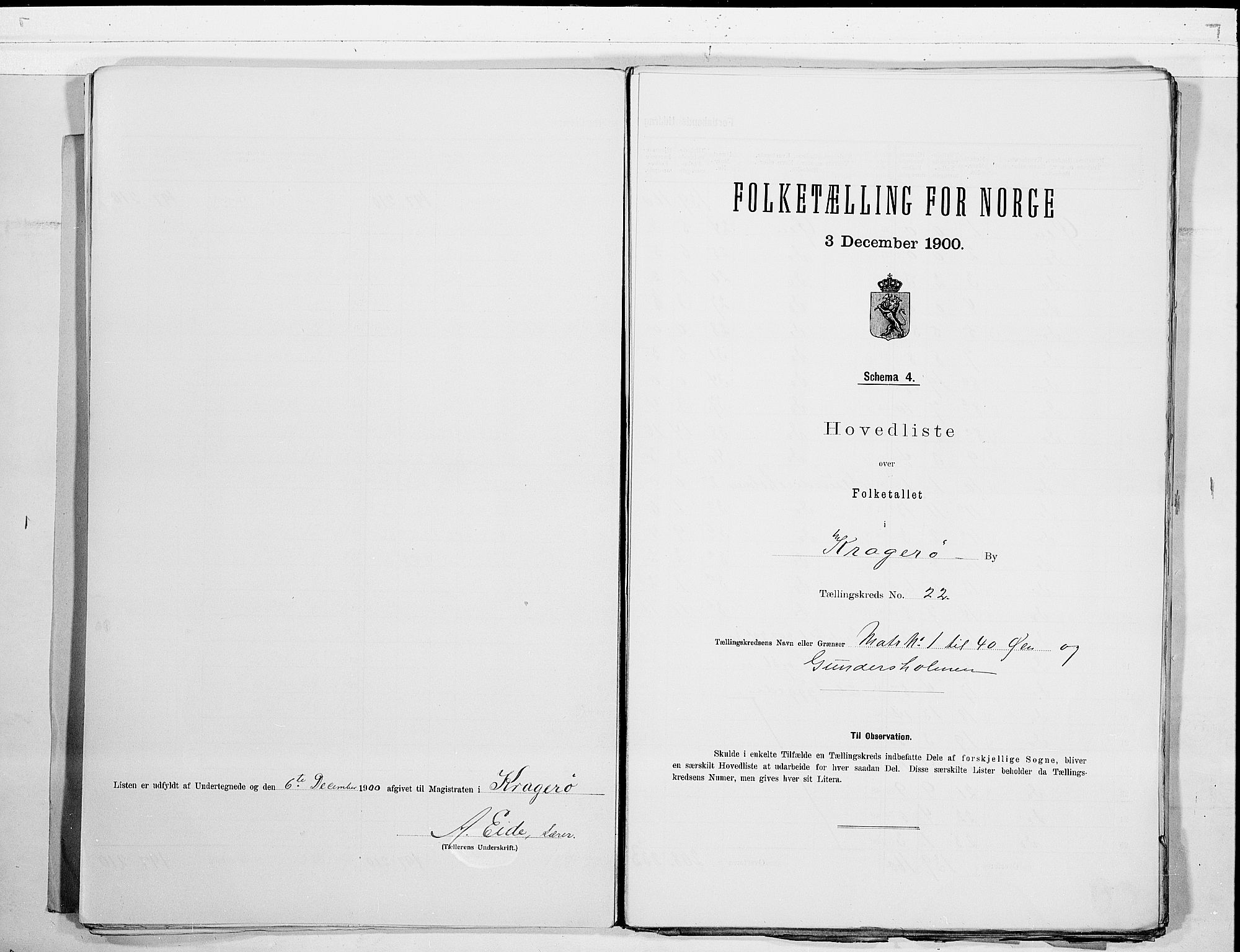 SAKO, Folketelling 1900 for 0801 Kragerø kjøpstad, 1900, s. 46
