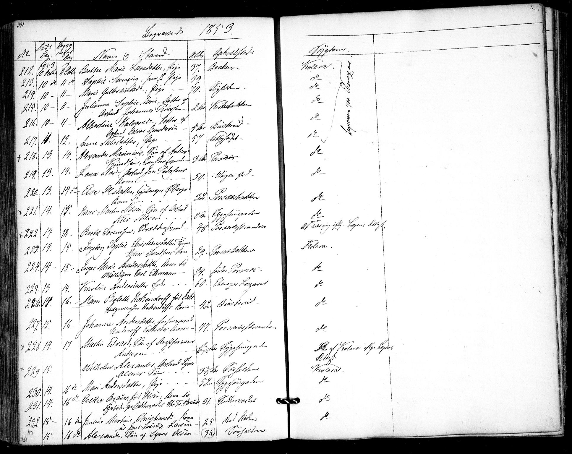 Halden prestekontor Kirkebøker, SAO/A-10909/F/Fa/L0006: Ministerialbok nr. I 6, 1845-1856, s. 391