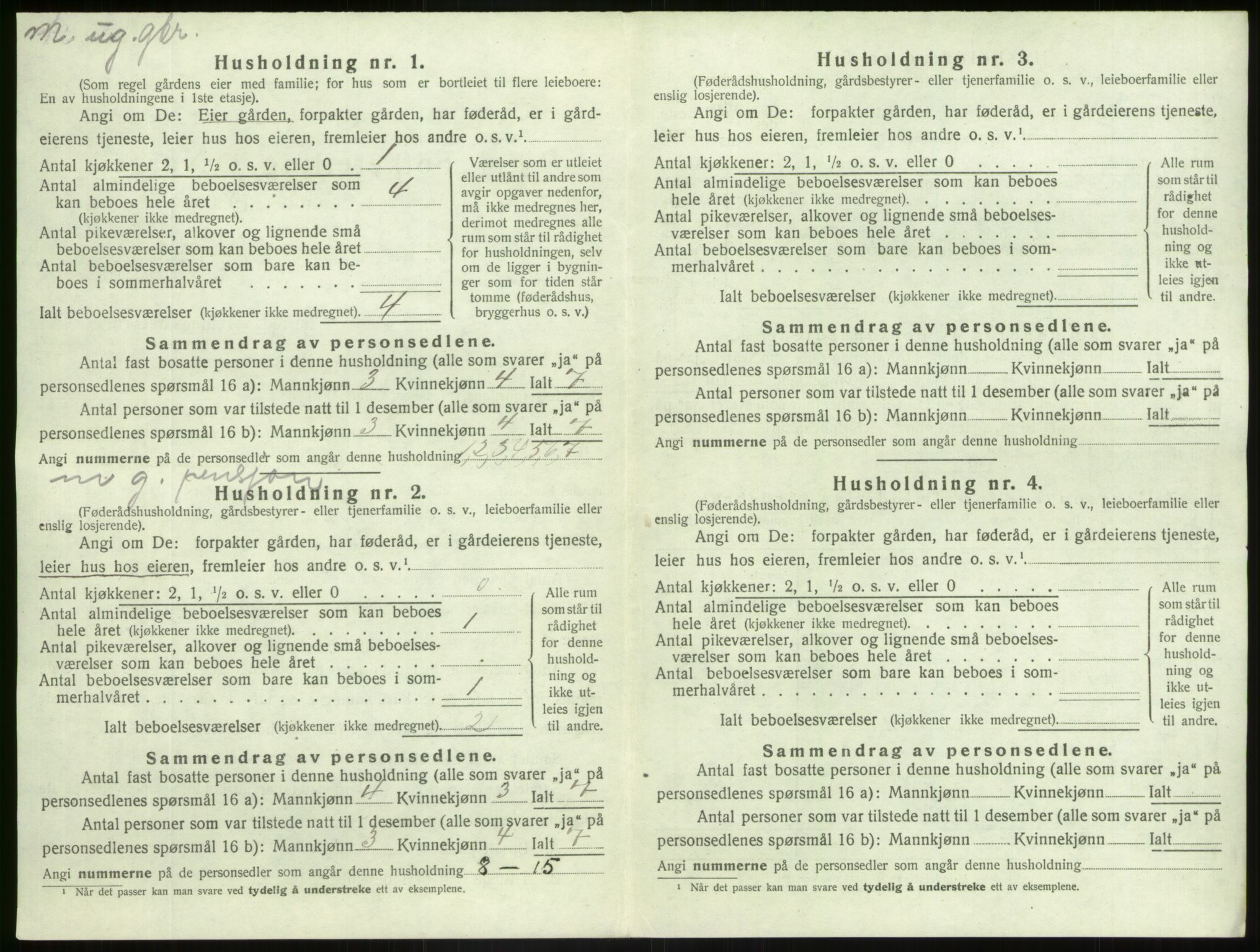 SAB, Folketelling 1920 for 1426 Luster herred, 1920, s. 717