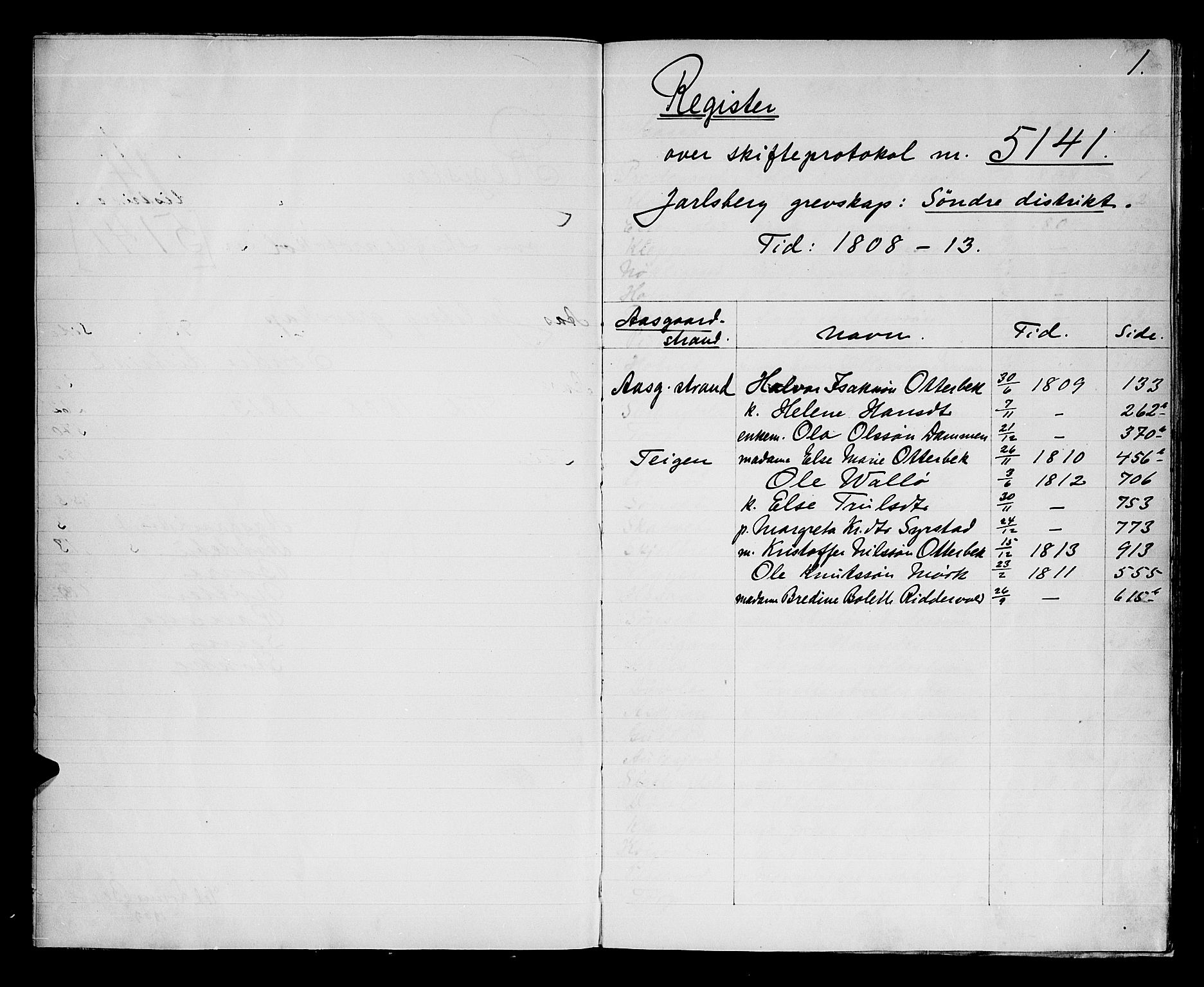 Søndre Jarlsberg sorenskriveri, AV/SAKO-A-129/H/Hb/Hba/L0019: Lorens Bergs register til Hba/L0014-L0017 og Hbd/L0001, 1808-1837