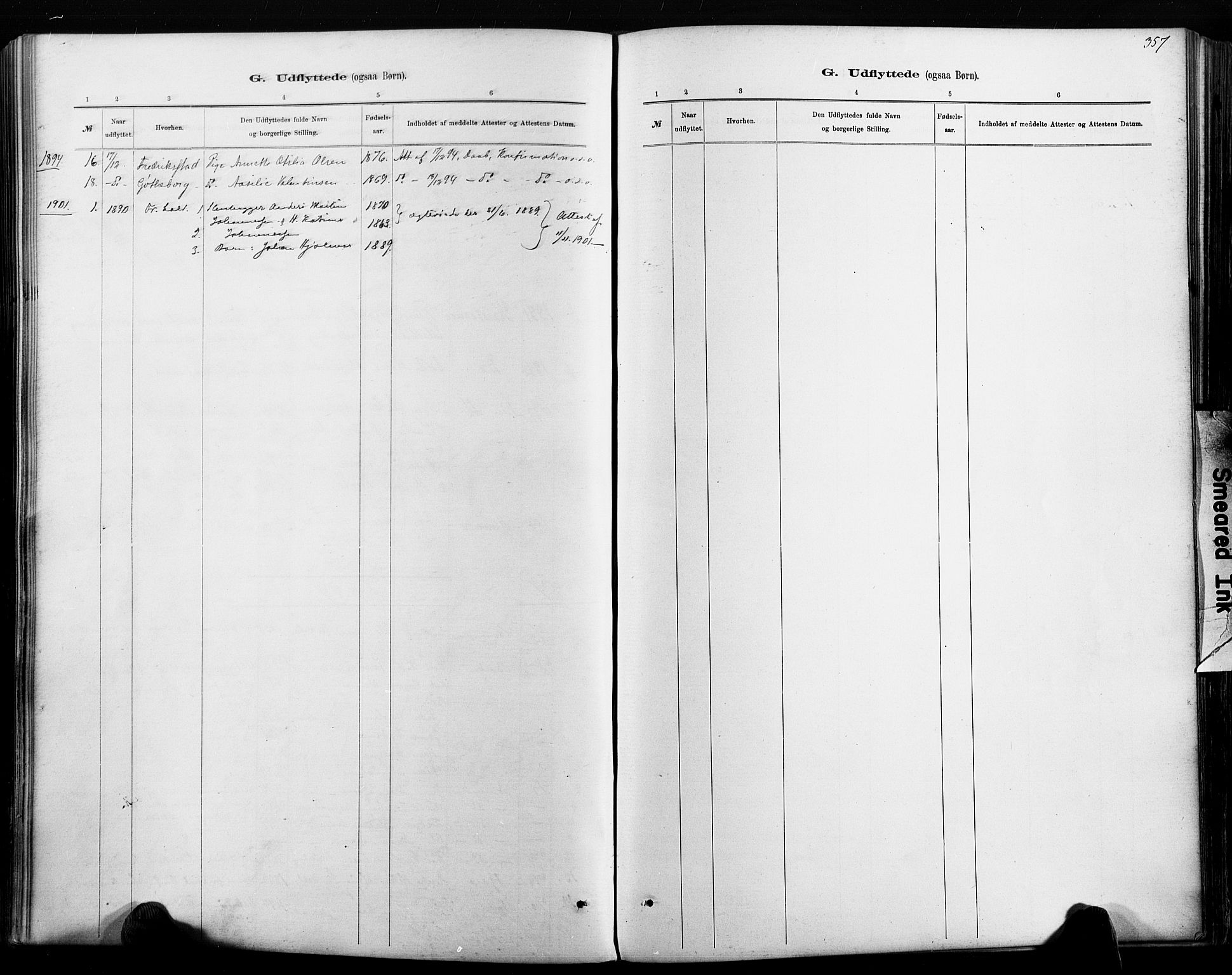 Hisøy sokneprestkontor, SAK/1111-0020/F/Fa/L0003: Ministerialbok nr. A 3, 1881-1894, s. 357