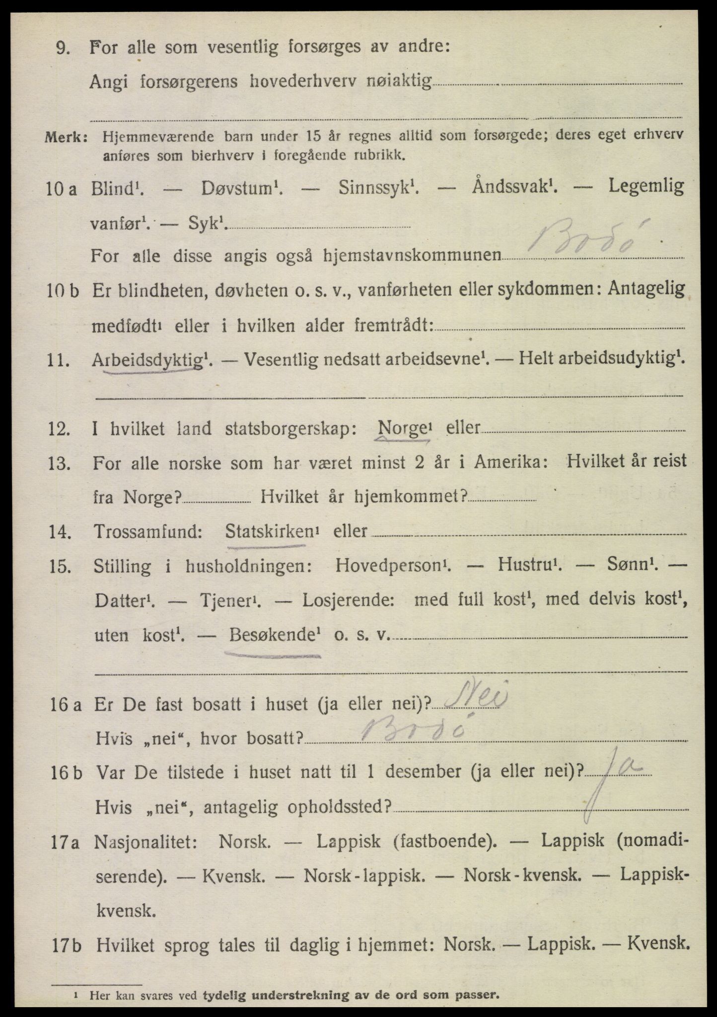 SAT, Folketelling 1920 for 1841 Fauske herred, 1920, s. 6451