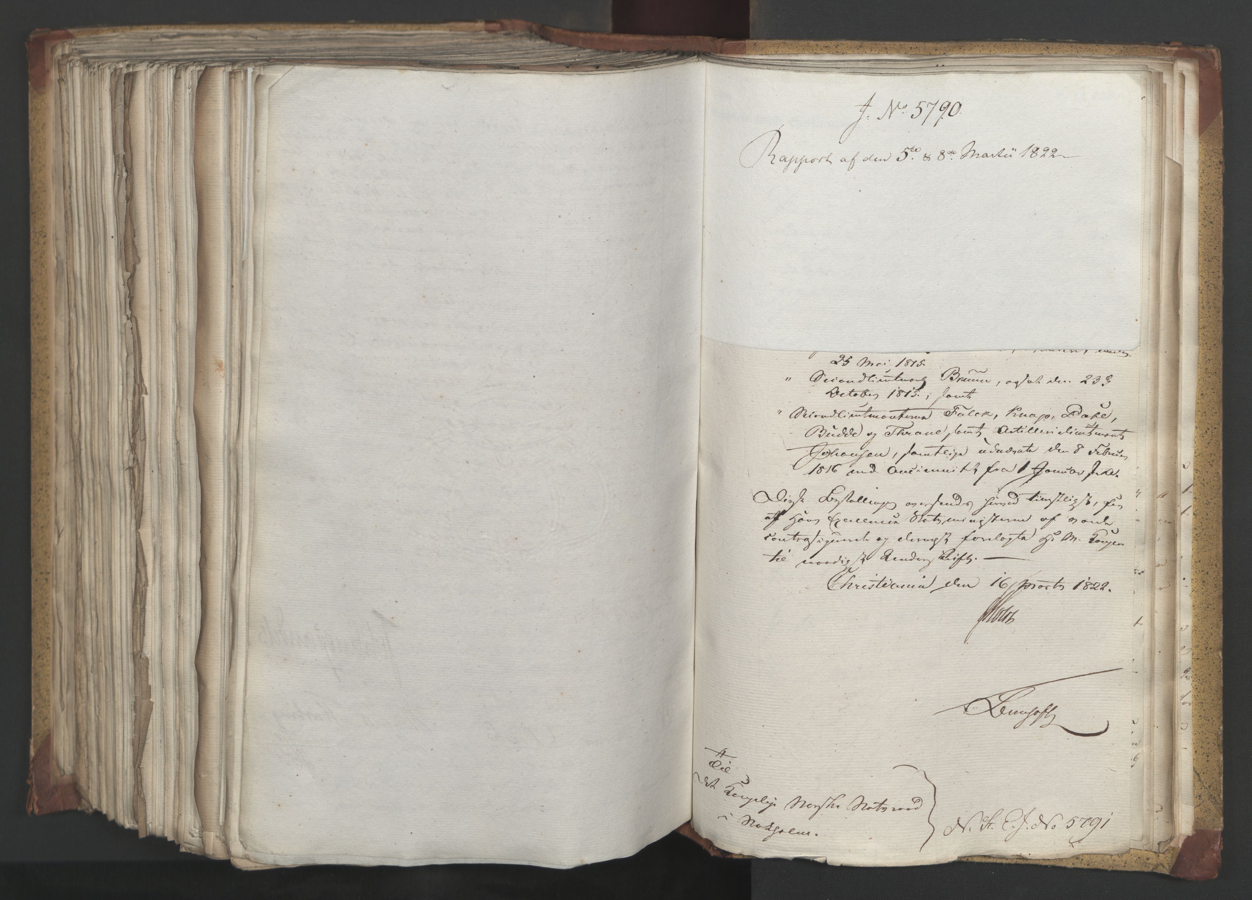 Statsrådsavdelingen i Stockholm, AV/RA-S-1003/D/Da/L0029: Regjeringsinnstillinger nr. 5587-5799, 1822, s. 484