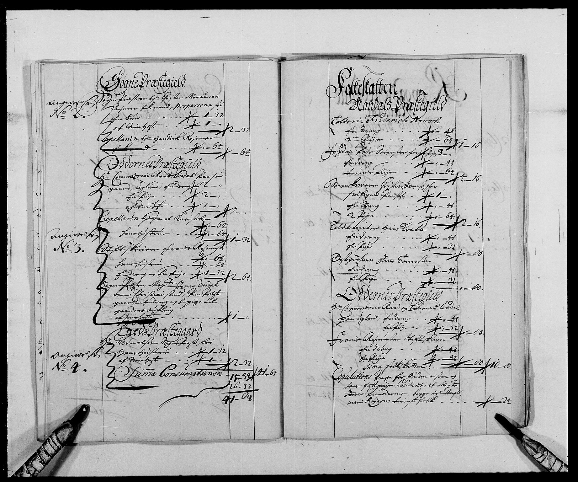 Rentekammeret inntil 1814, Reviderte regnskaper, Fogderegnskap, AV/RA-EA-4092/R42/L2543: Mandal fogderi, 1688-1691, s. 194