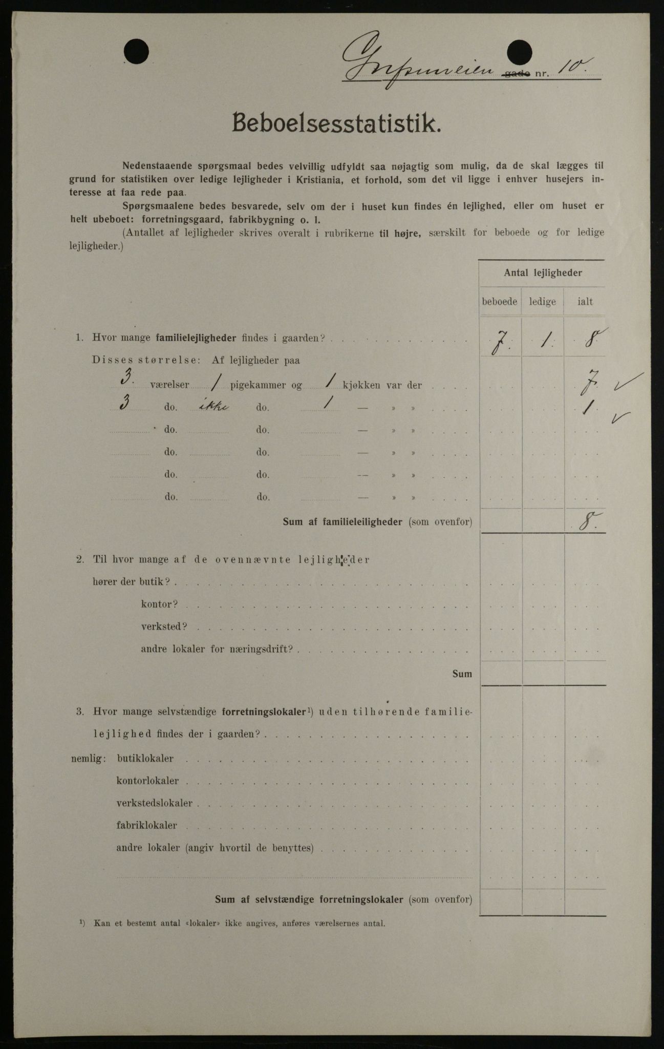 OBA, Kommunal folketelling 1.2.1908 for Kristiania kjøpstad, 1908, s. 26626