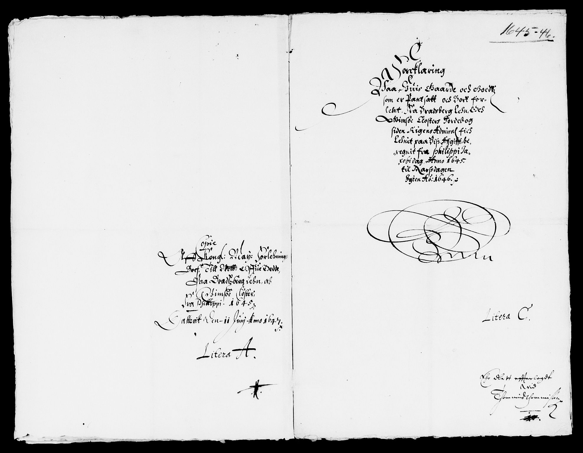 Rentekammeret inntil 1814, Reviderte regnskaper, Lensregnskaper, AV/RA-EA-5023/R/Rb/Rbp/L0032: Bratsberg len, 1645-1647
