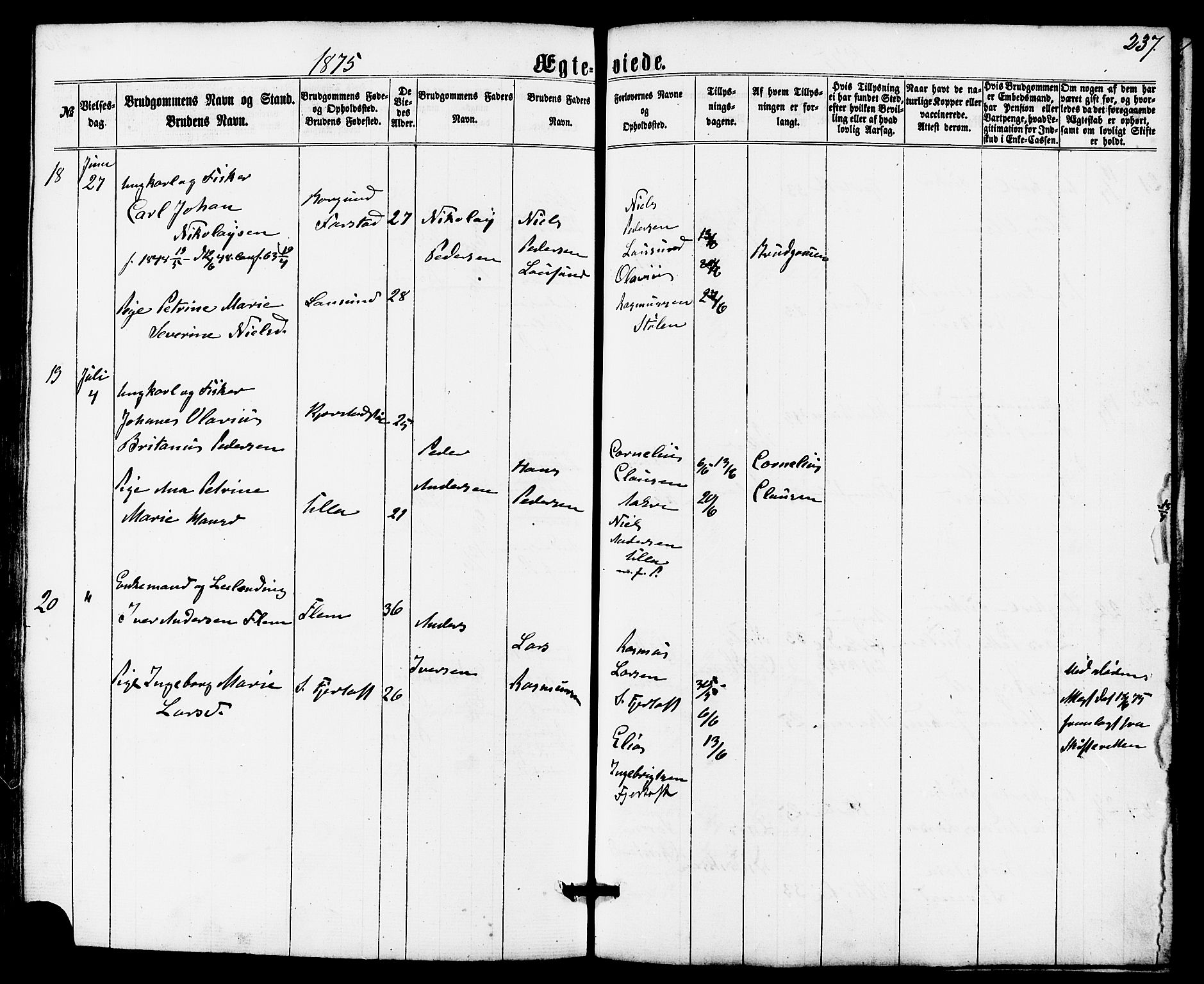 Ministerialprotokoller, klokkerbøker og fødselsregistre - Møre og Romsdal, AV/SAT-A-1454/536/L0498: Ministerialbok nr. 536A07, 1862-1875, s. 237