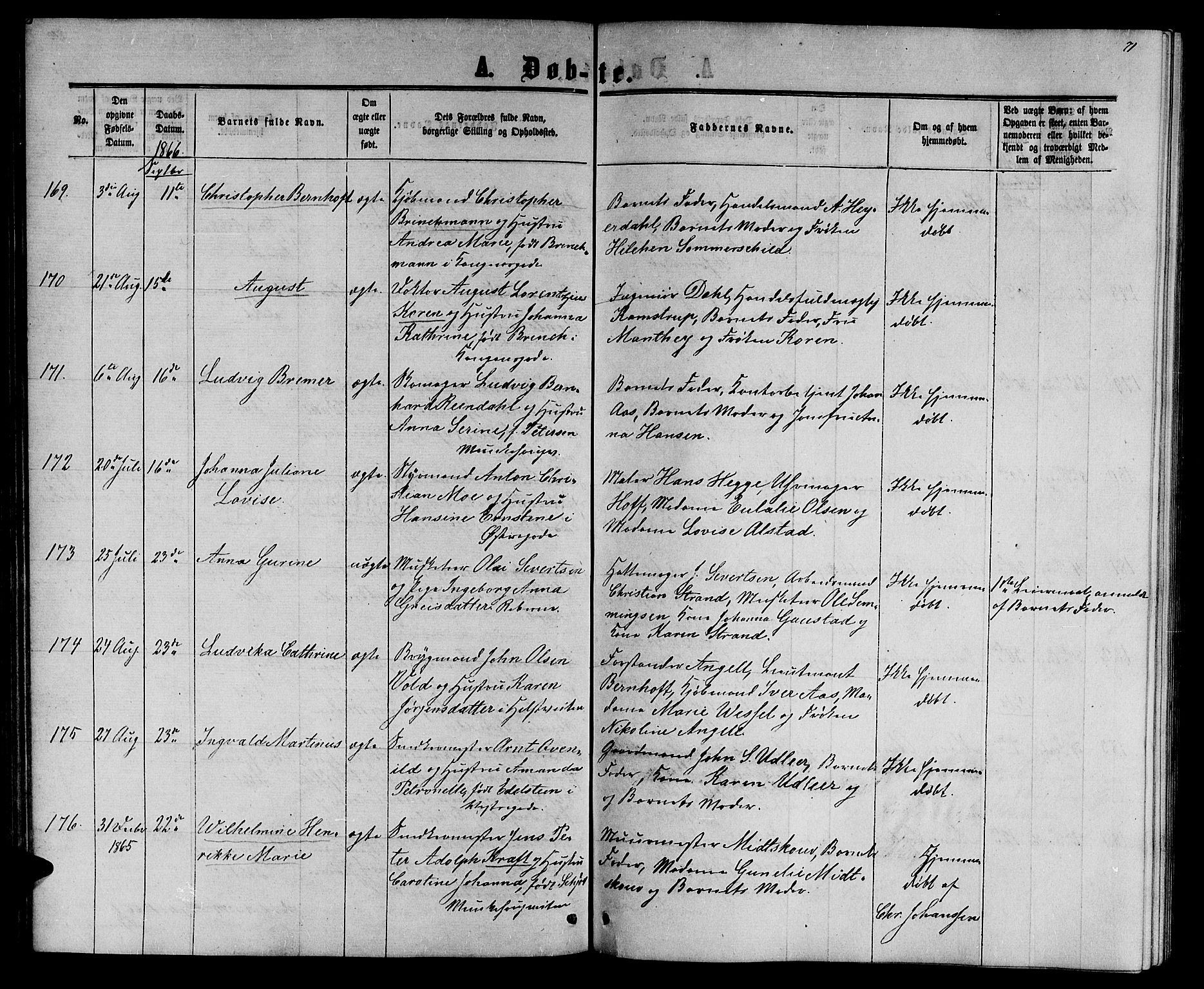 Ministerialprotokoller, klokkerbøker og fødselsregistre - Sør-Trøndelag, SAT/A-1456/601/L0087: Klokkerbok nr. 601C05, 1864-1881, s. 71