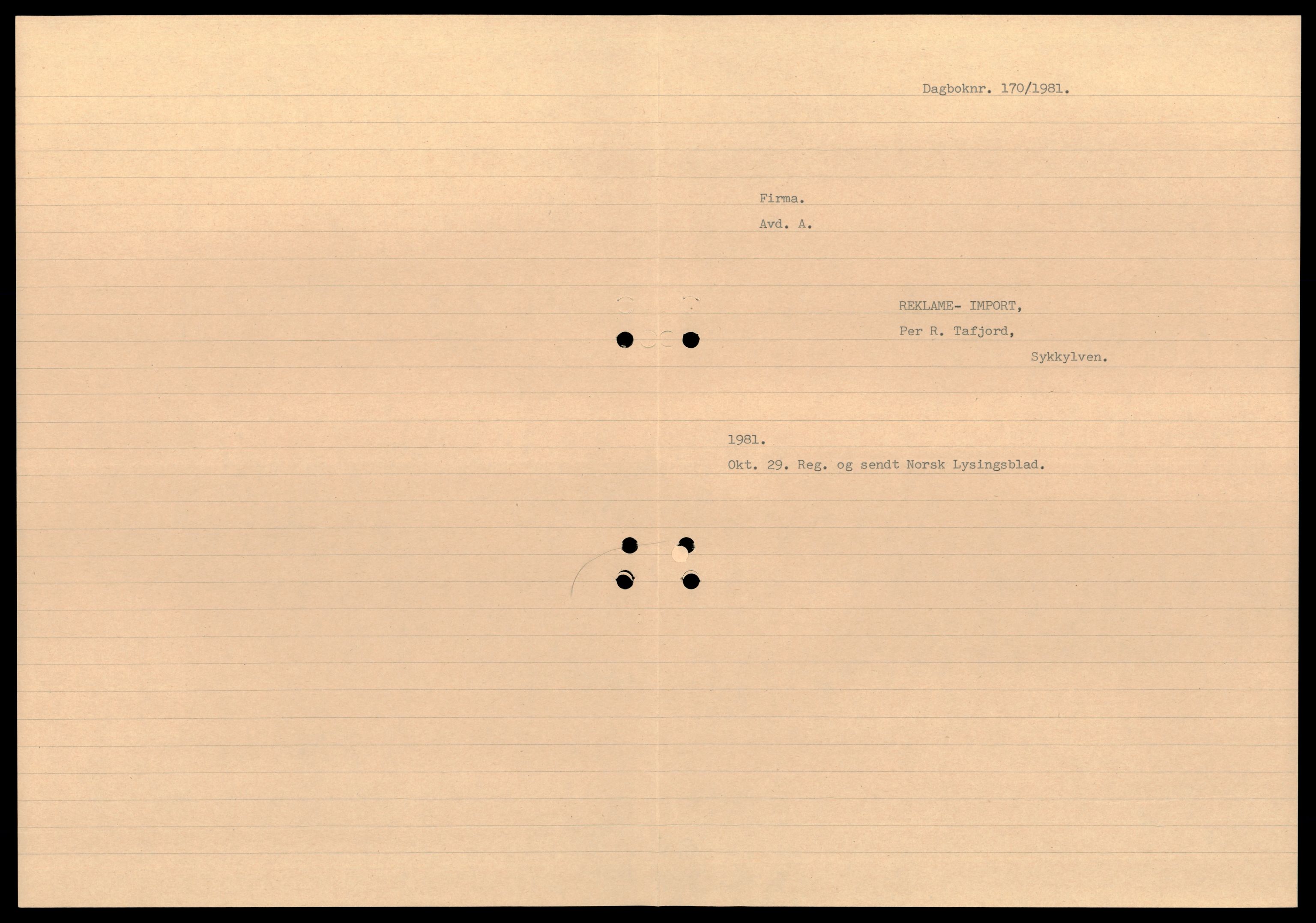 Nordre Sunnmøre sorenskriveri, AV/SAT-A-0006/2/J/Jd/Jde/L0012: Bilag. Enkeltmannsforetak, R, 1944-1990