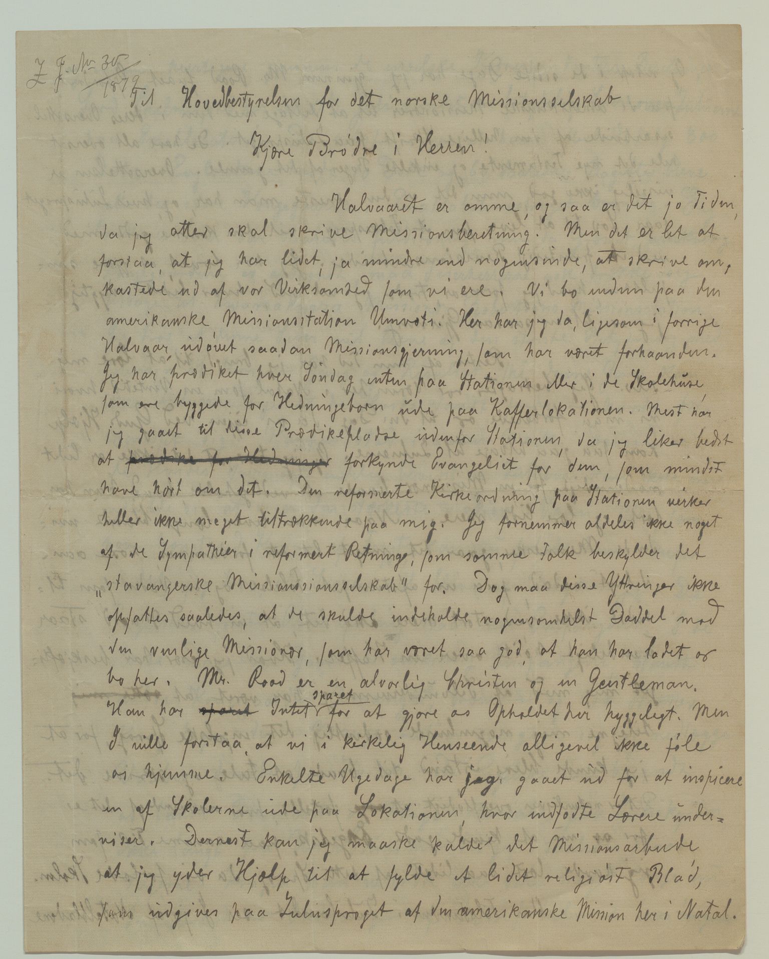 Det Norske Misjonsselskap - hovedadministrasjonen, VID/MA-A-1045/D/Da/Daa/L0035/0008: Konferansereferat og årsberetninger / Konferansereferat fra Sør-Afrika., 1879