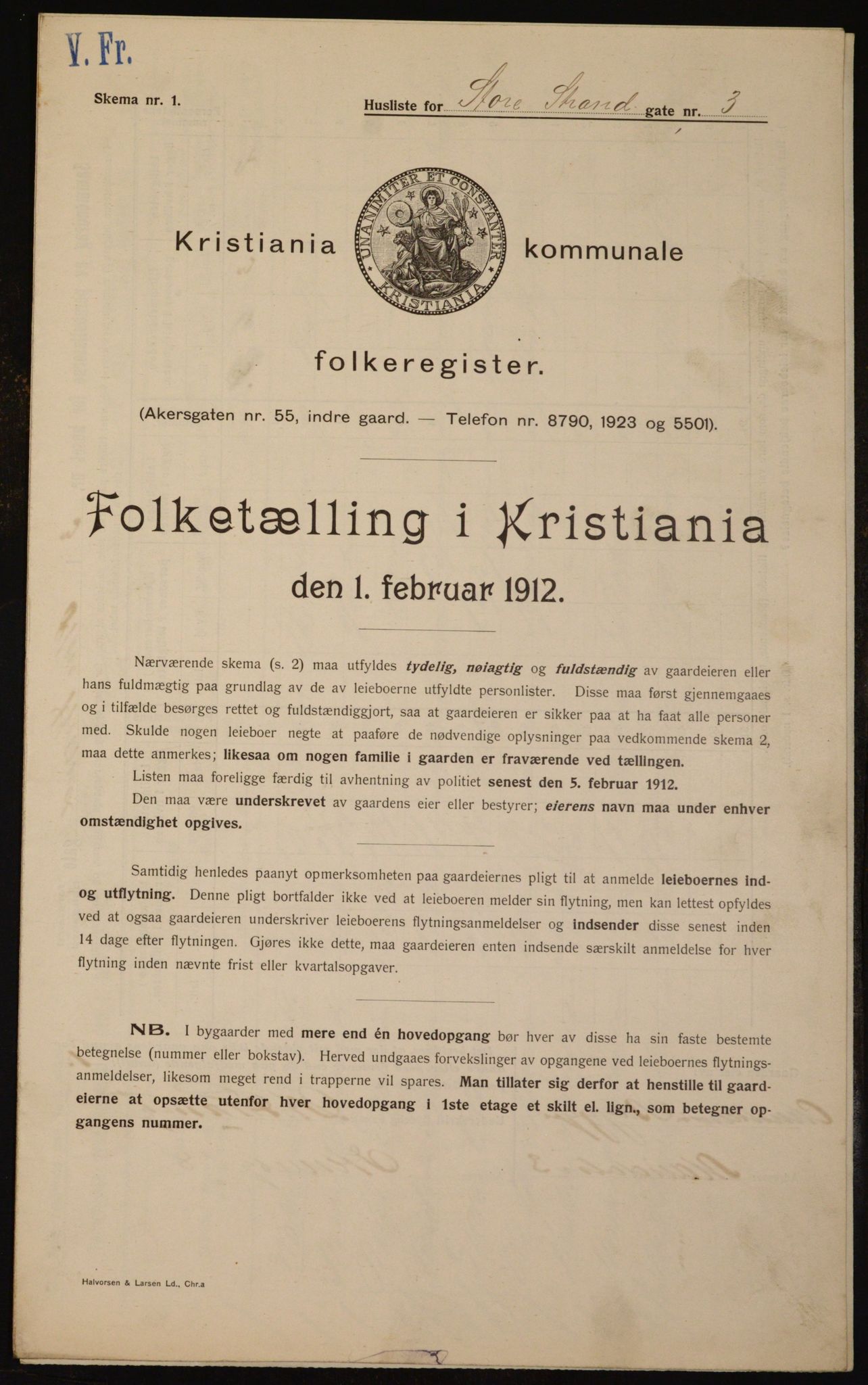 OBA, Kommunal folketelling 1.2.1912 for Kristiania, 1912, s. 102914